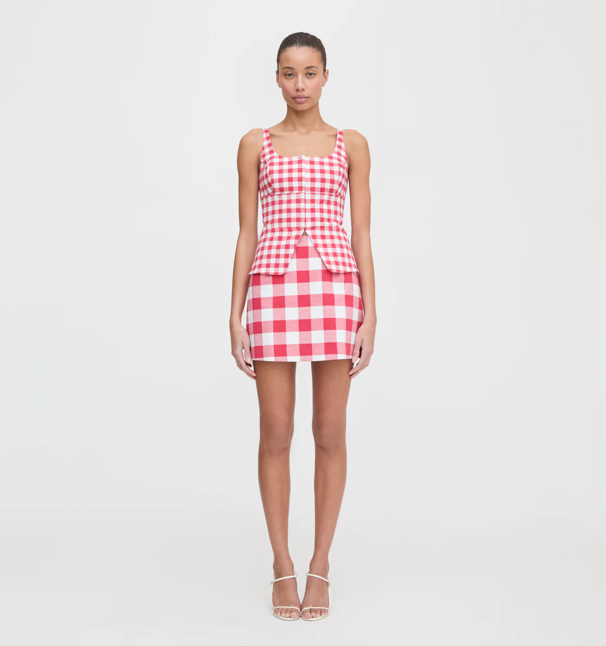 The Hallie Skirt - Red Gingham