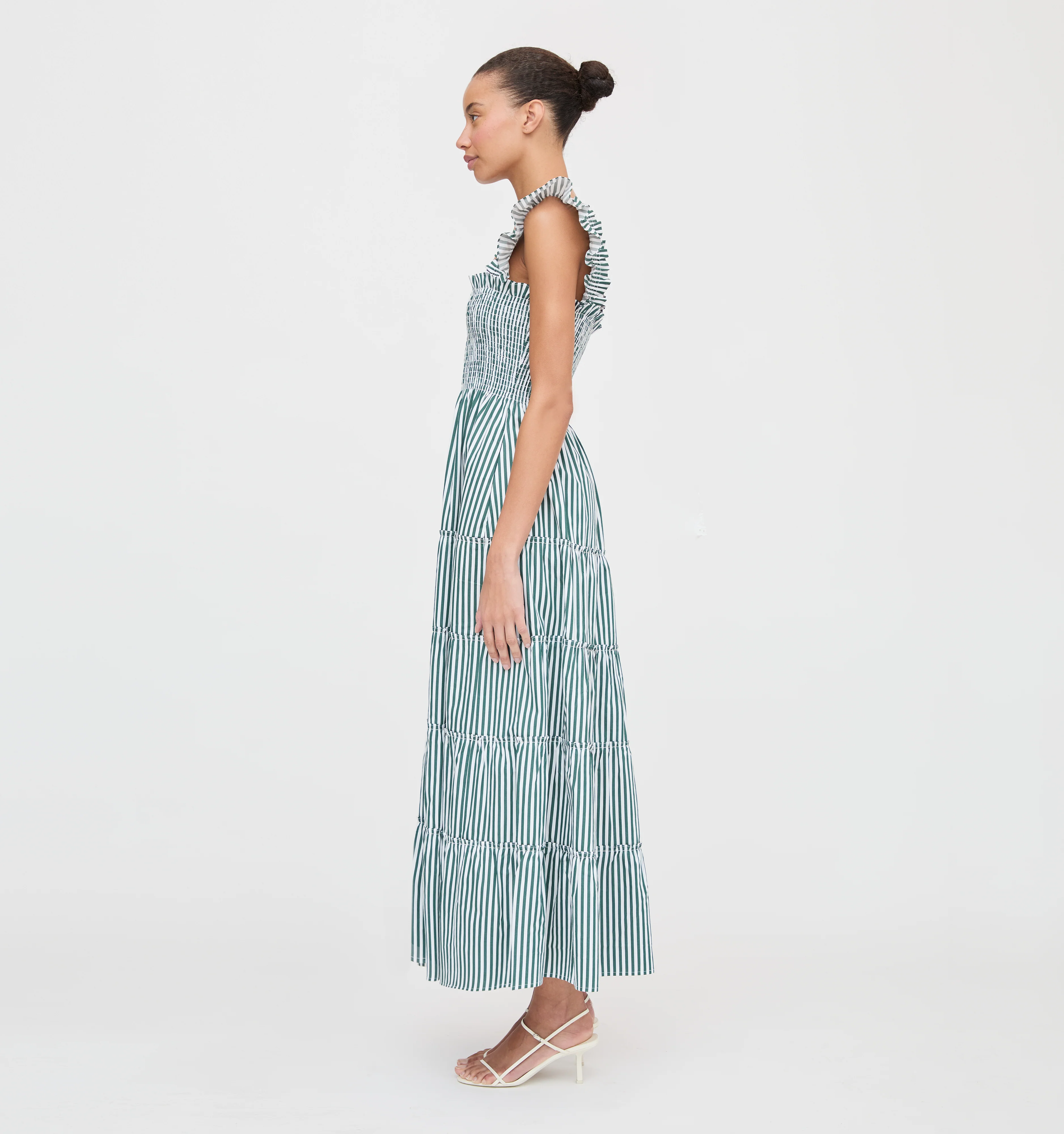 The Ellie Maxi Nap Dress - Green Stripe