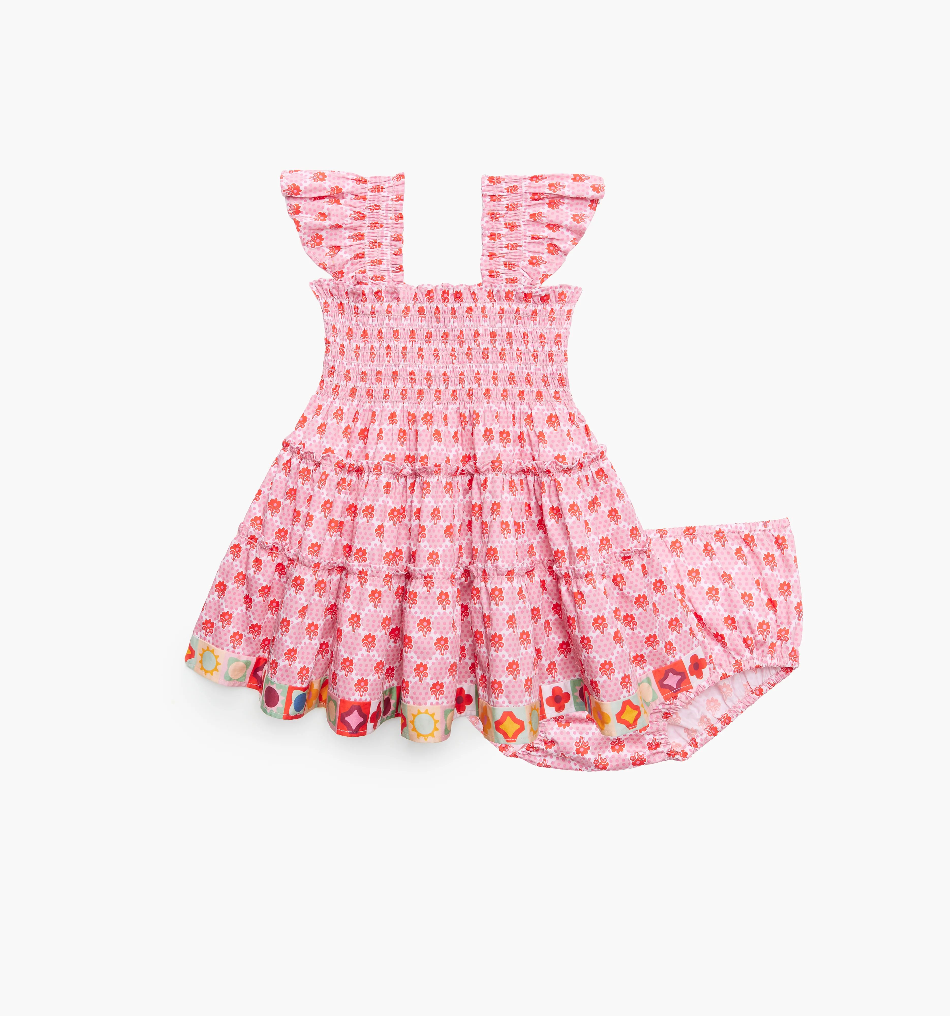 The Baby Ellie Nap Dress - Pink Cala Check