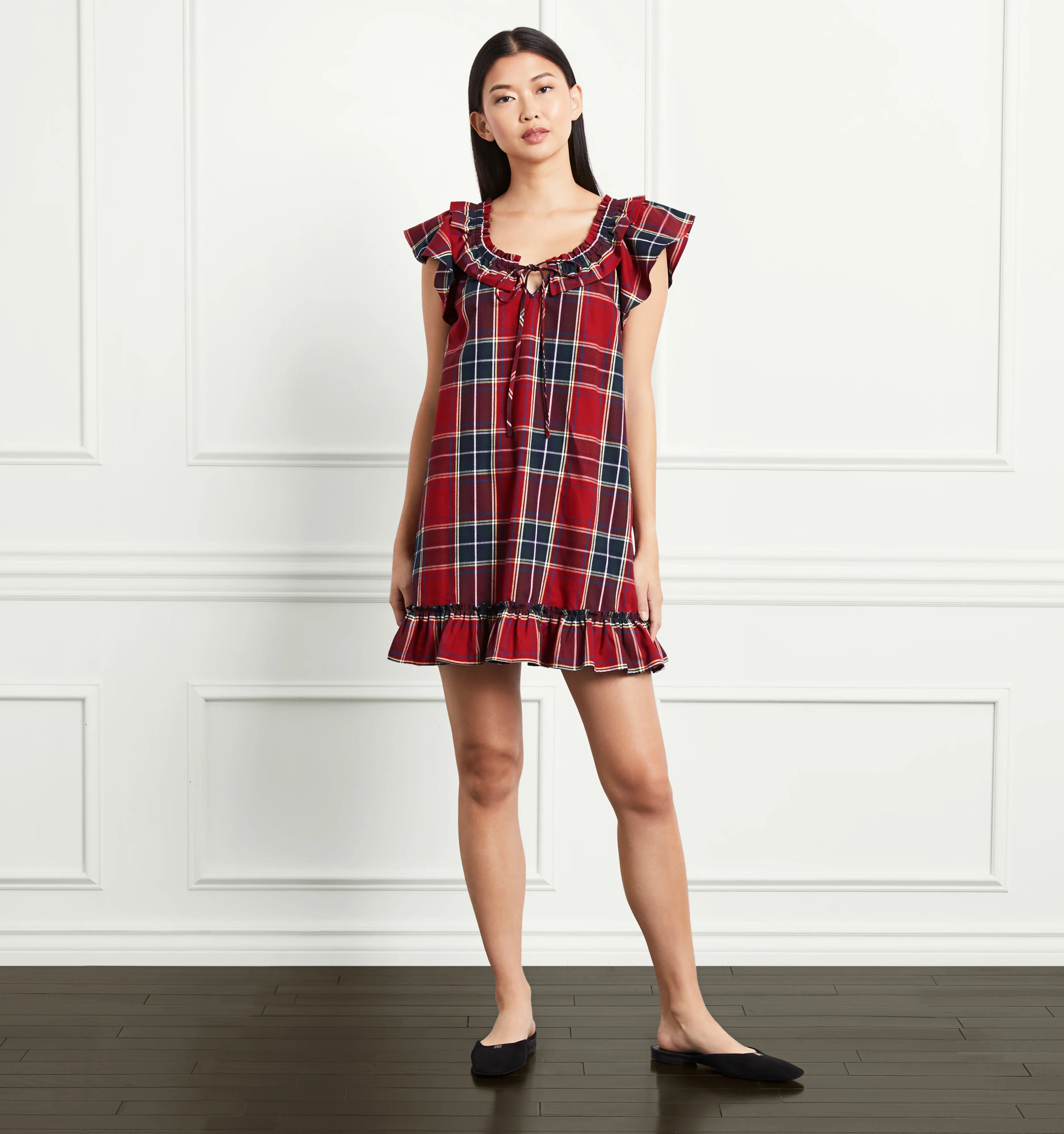 The Cordelia Dress - Red Tartan