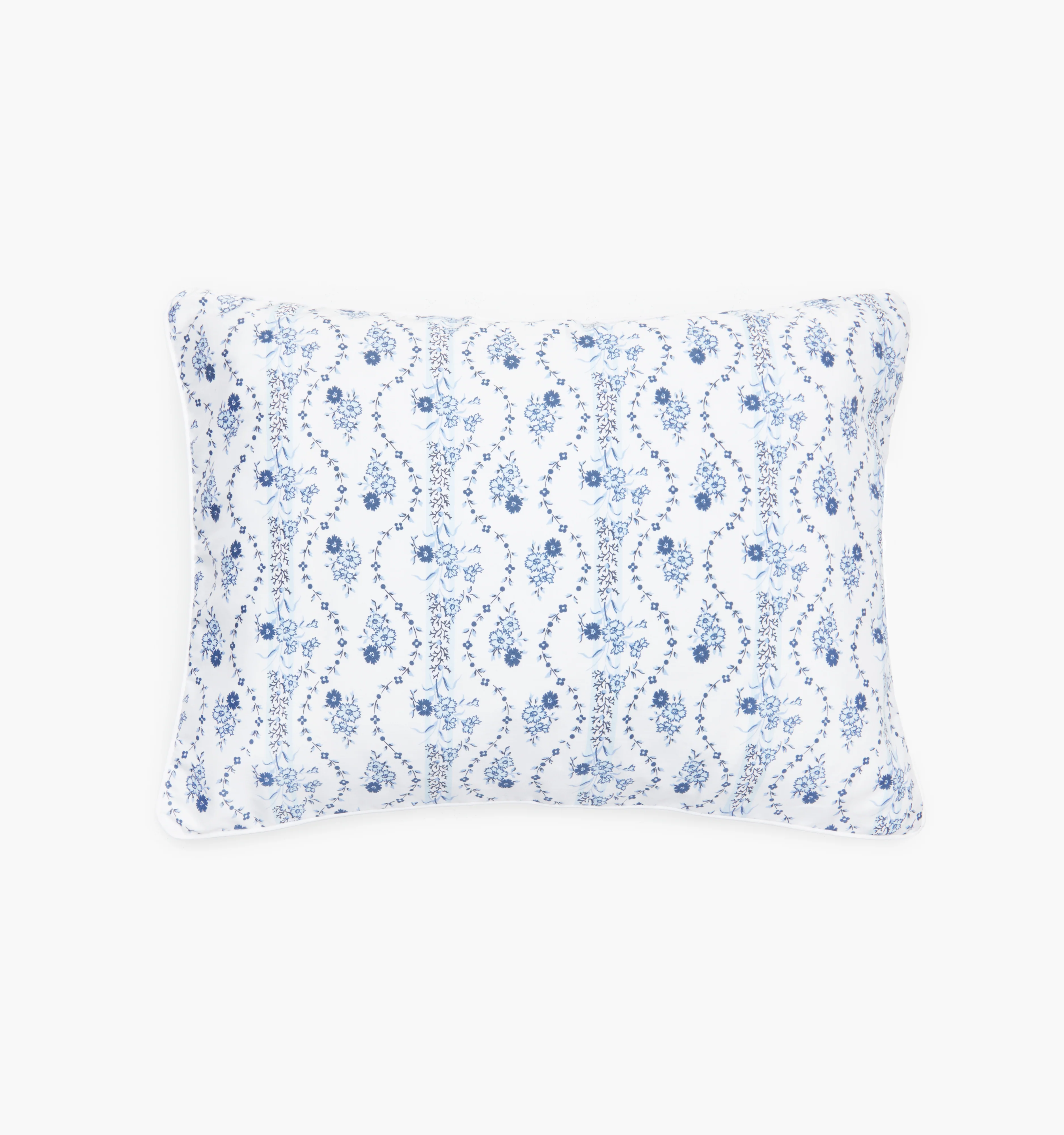 The Mini Pillowcase - Blue Vine Stripe