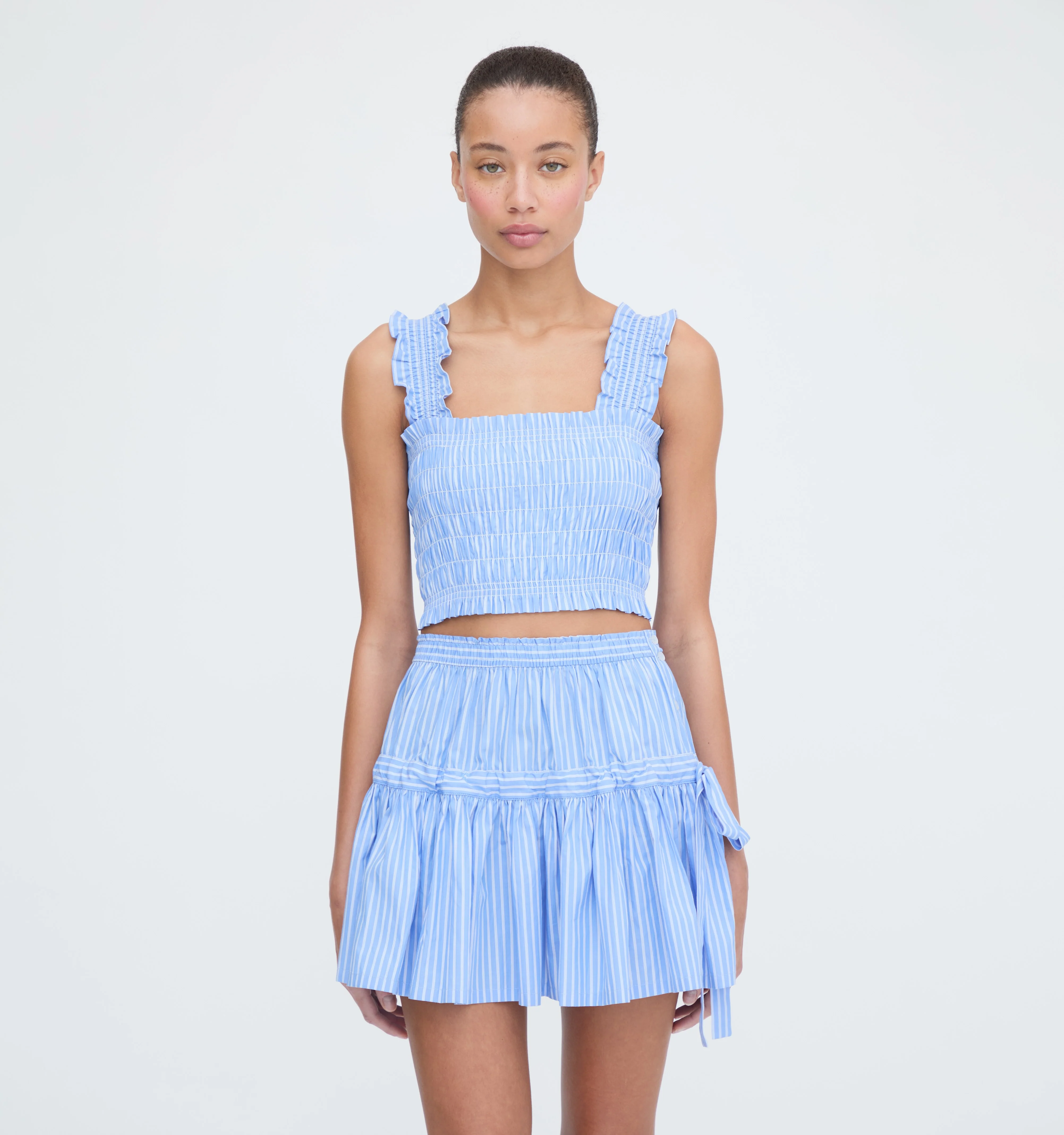 The Azalea Nap Top - Blue Stripe