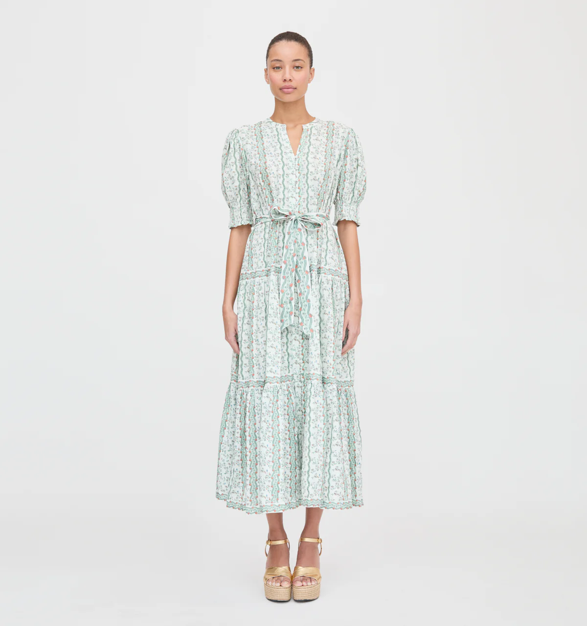The Yara Dress - Green Provence Floral