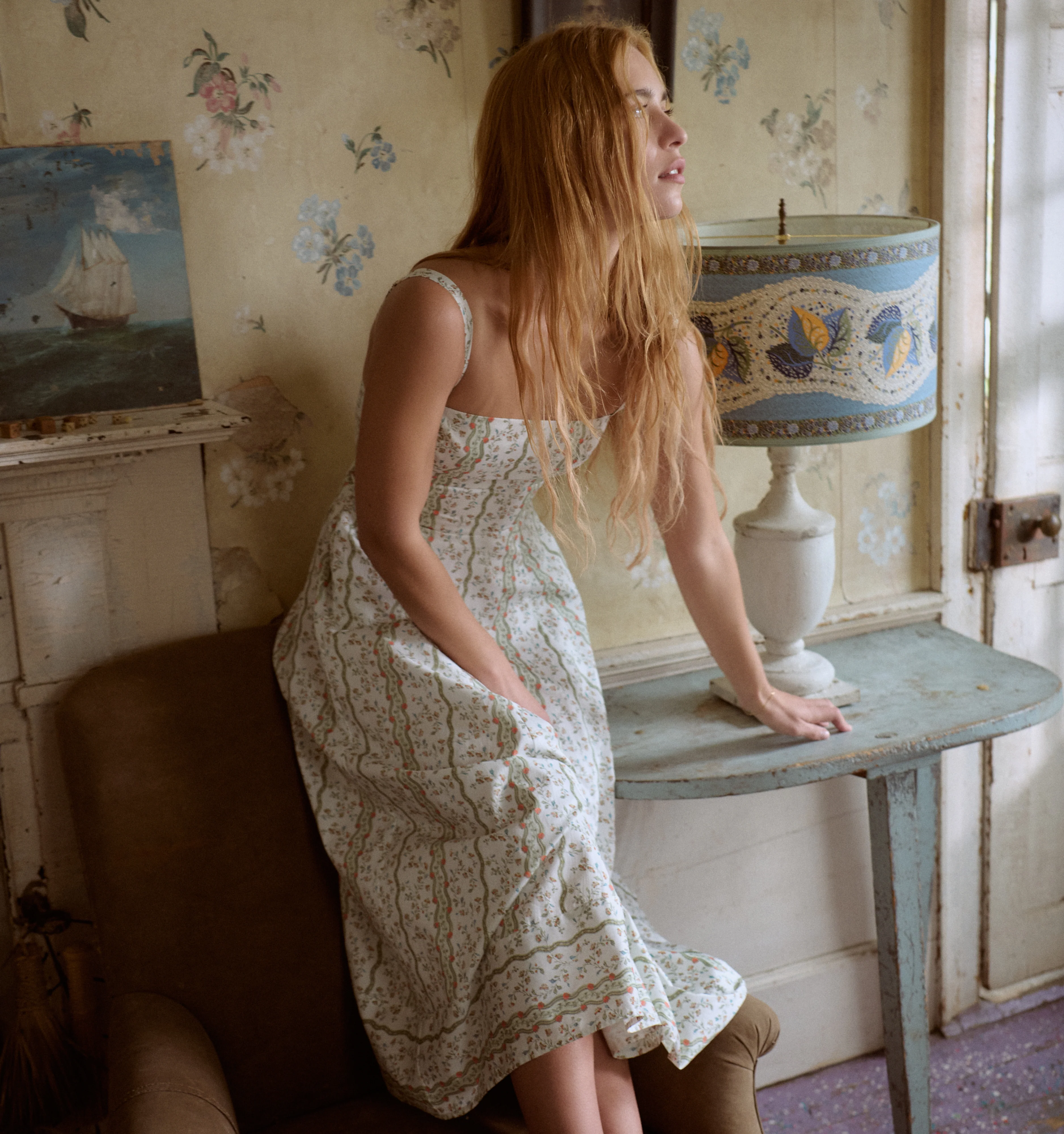 The Margot Dress - Green Provence Floral