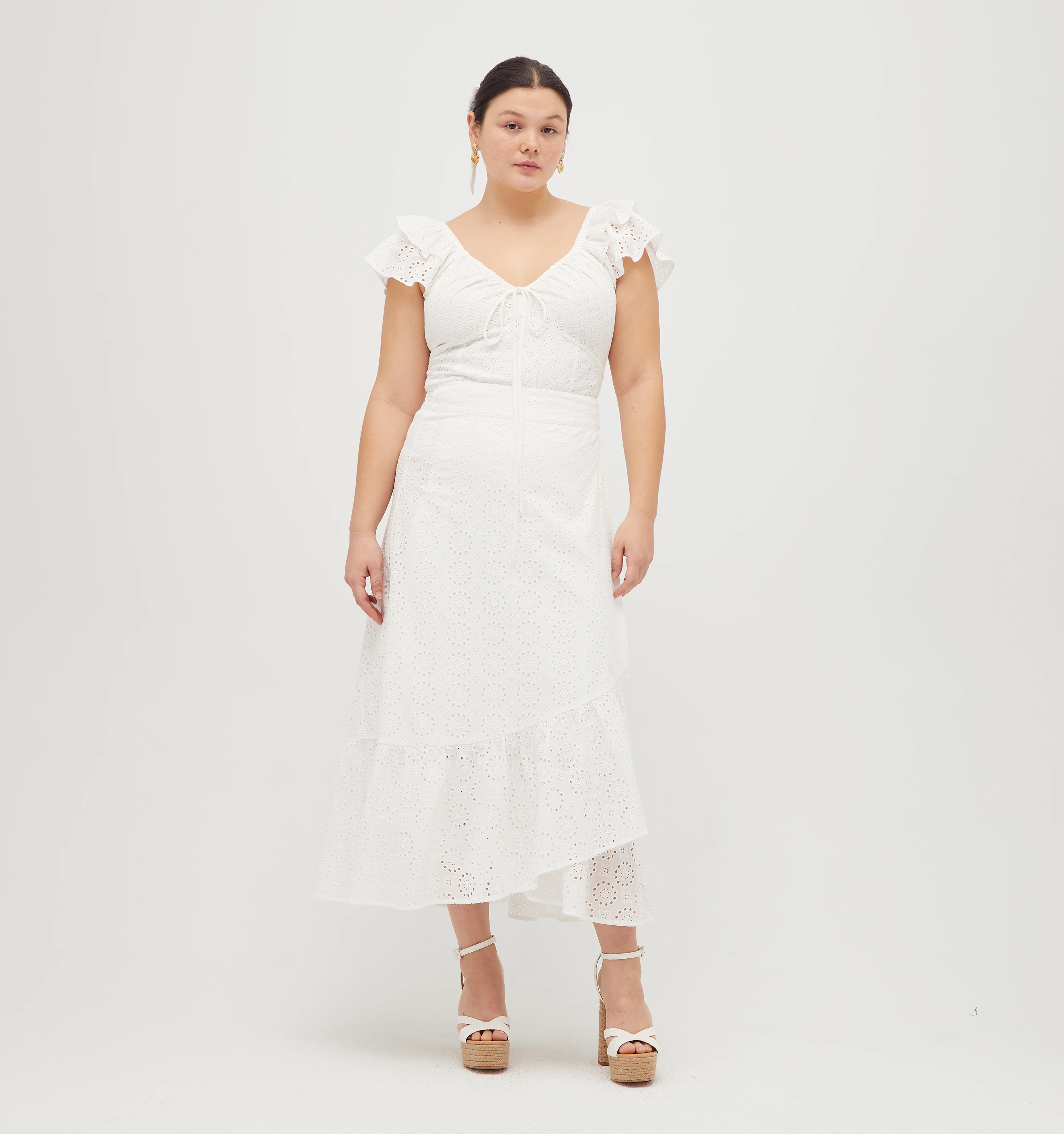 The Zuri Top - White Eyelet