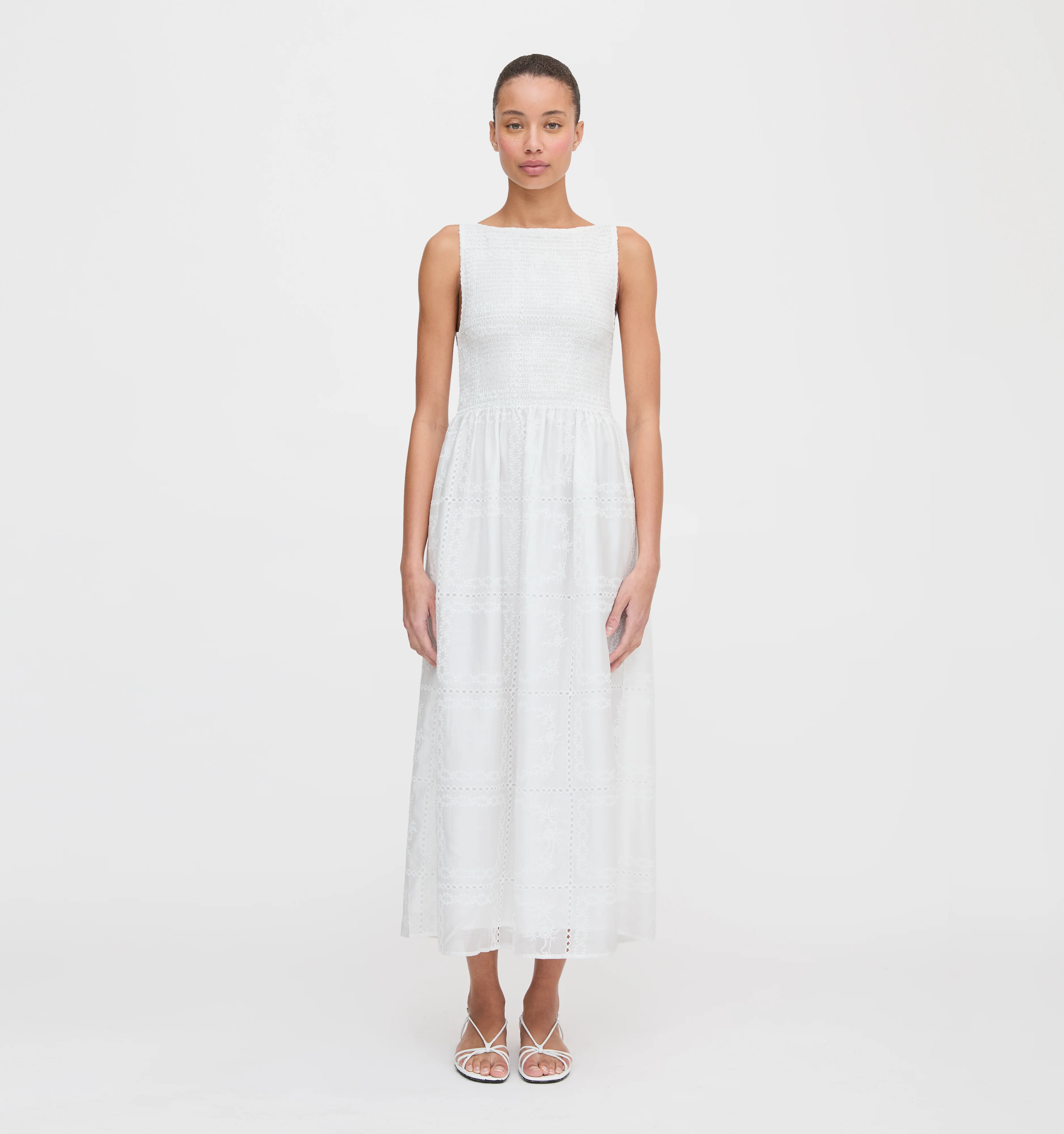 The Cosima Nap Dress - White Patchwork Organza