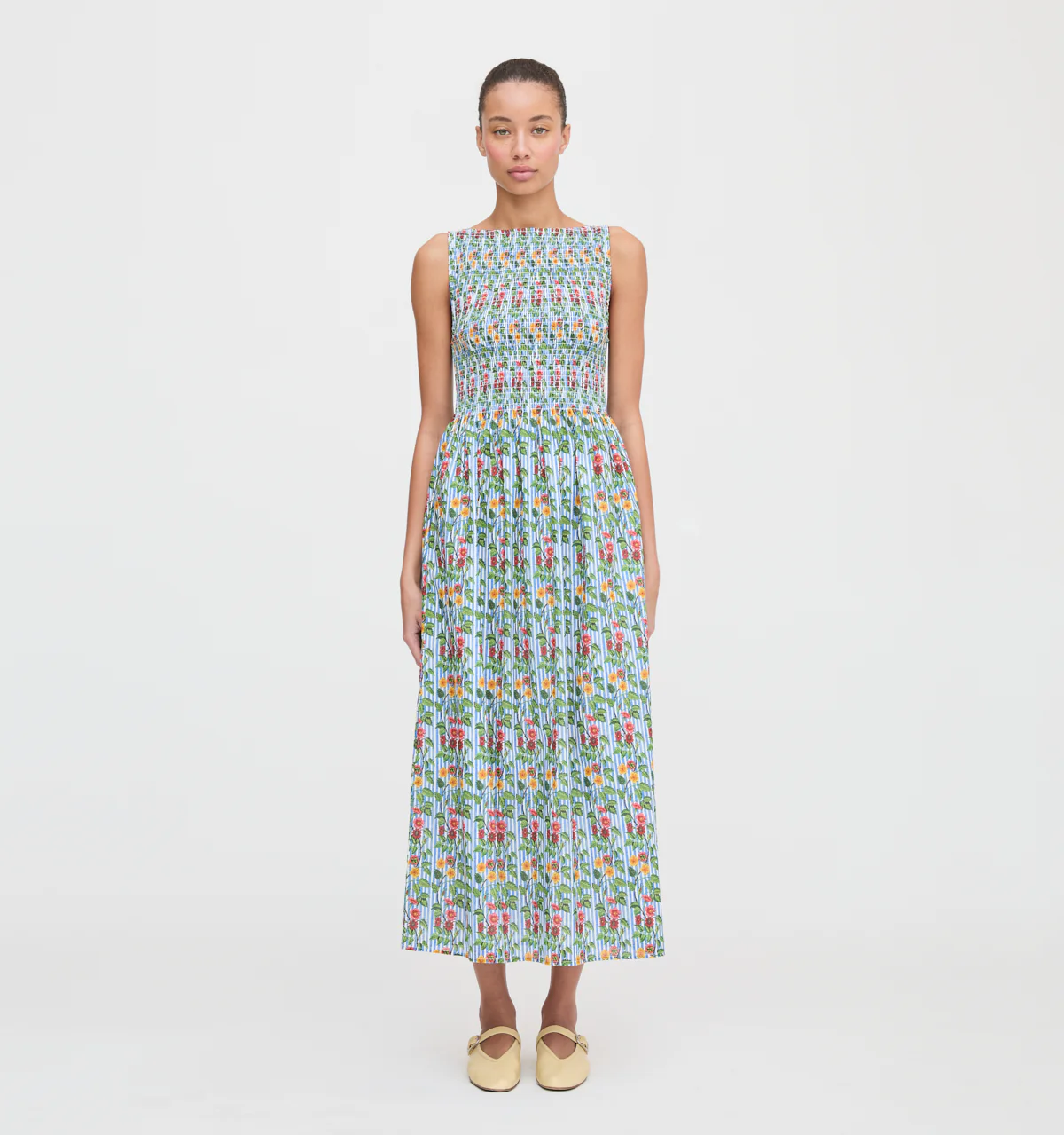The Cosima Nap Dress - Geranium Stripe