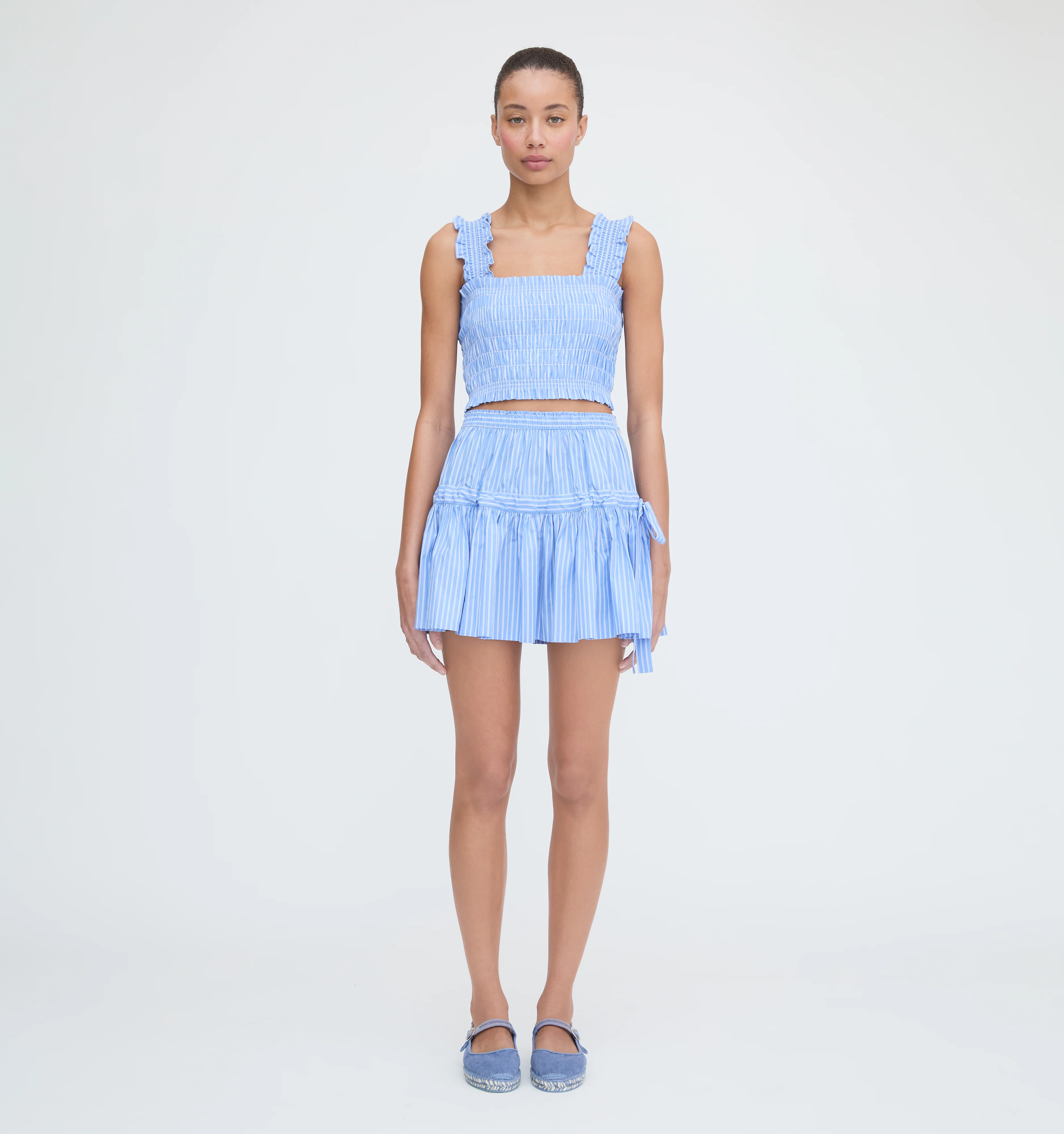 The Azalea Nap Top - Blue Stripe