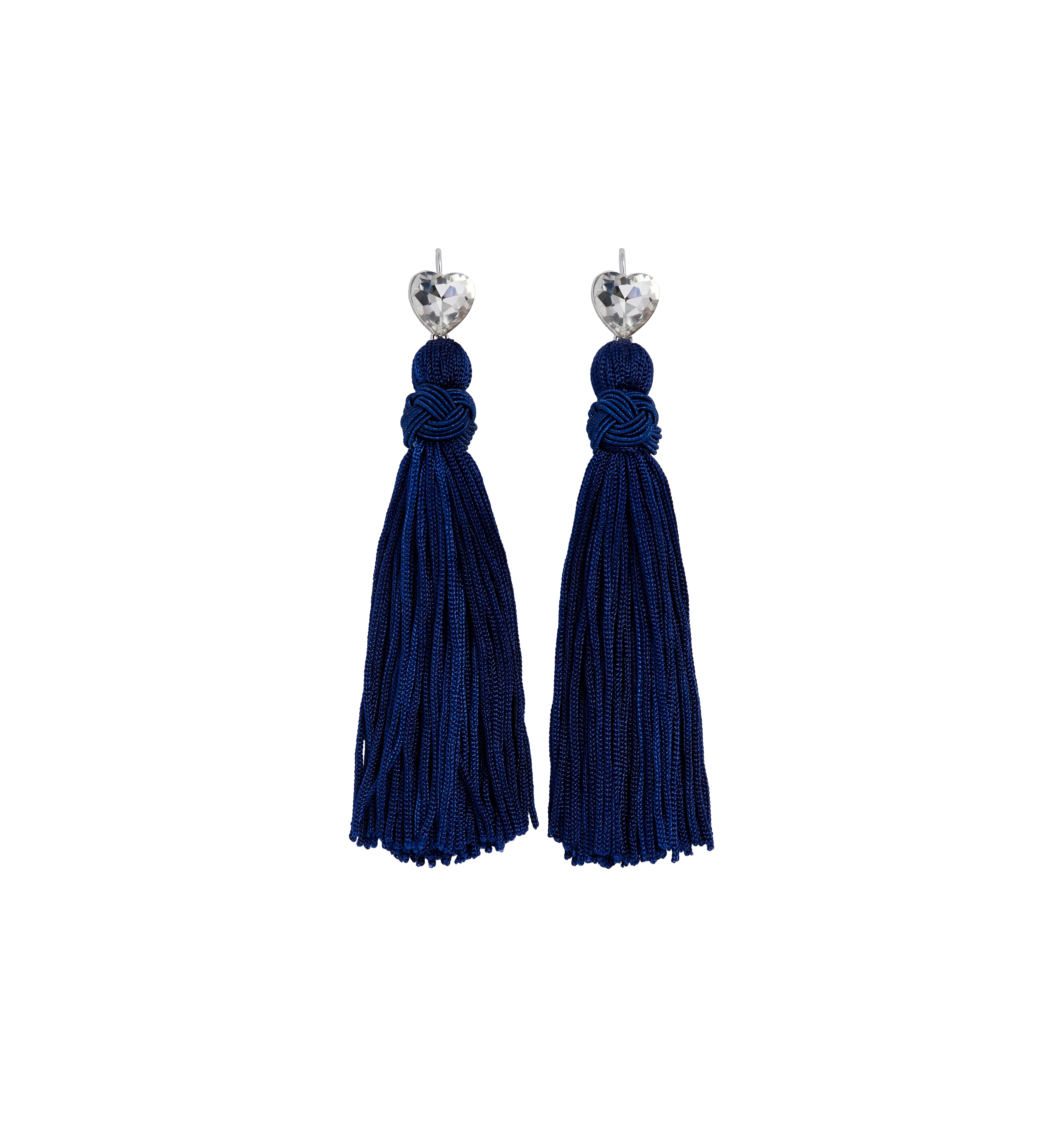 The Tassel Earring - Navy/Silver
