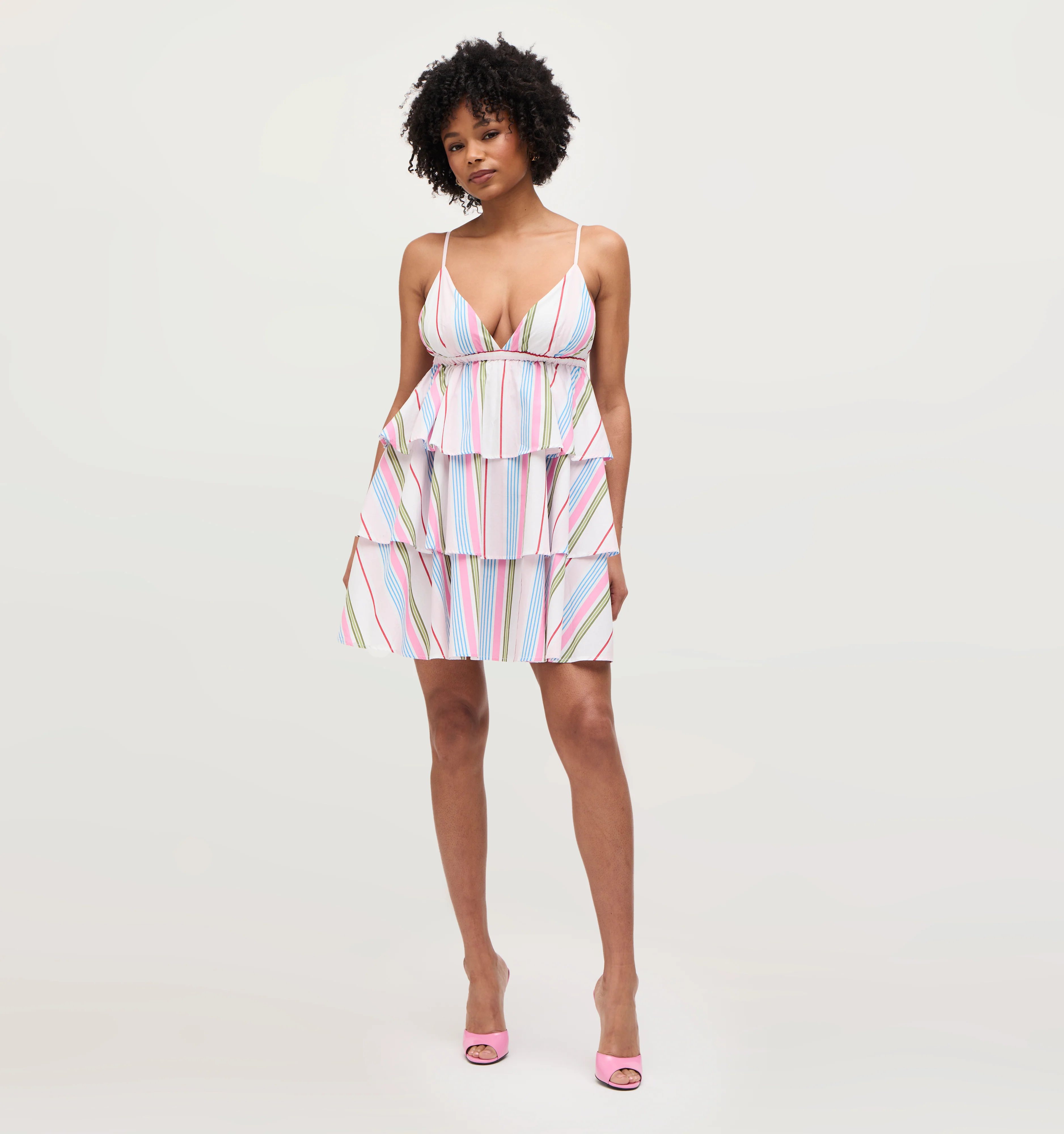 The Gigi Dress - Rainbow Stripe