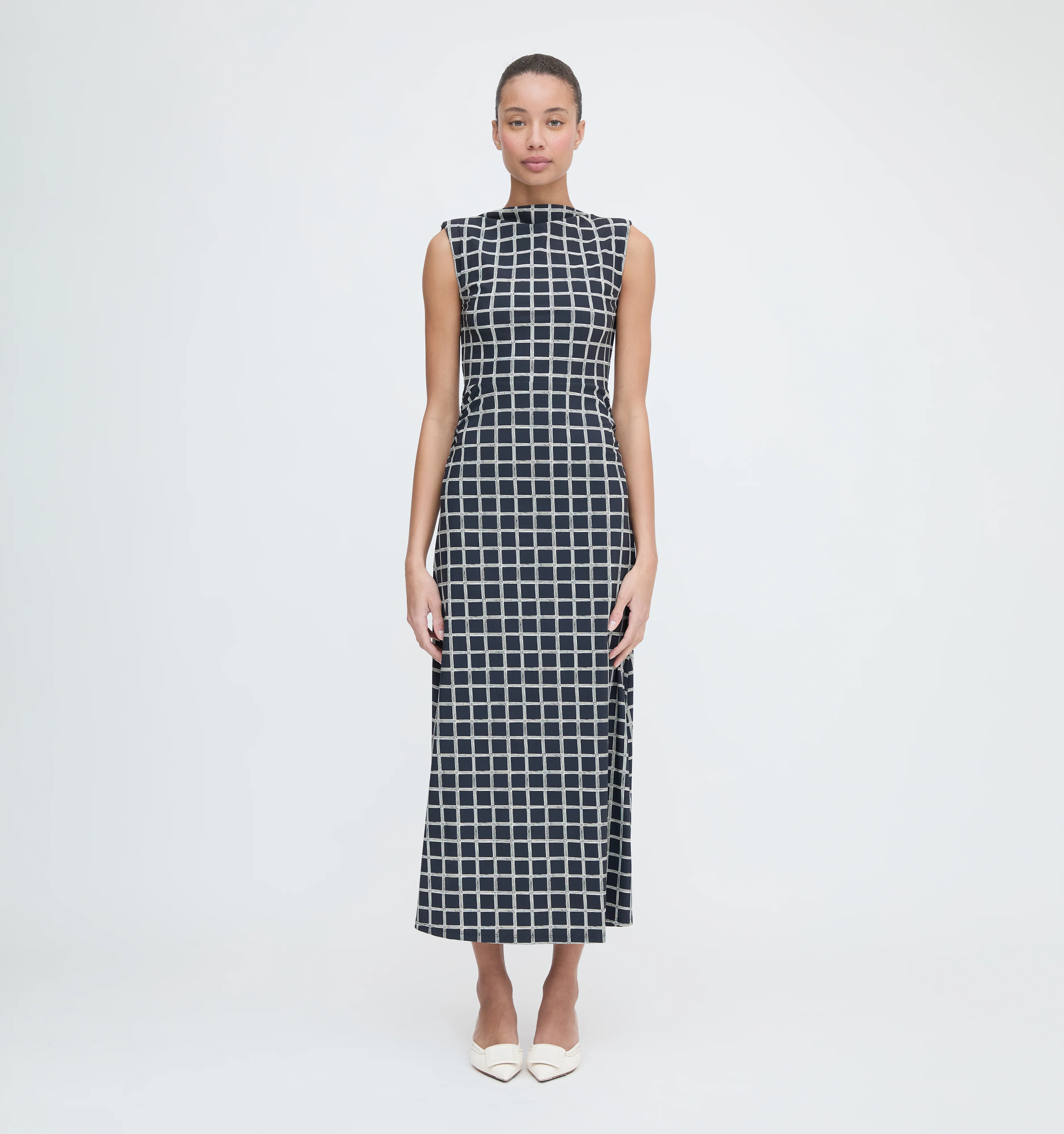 The Sloane Dress - Grecian Check Jersey
