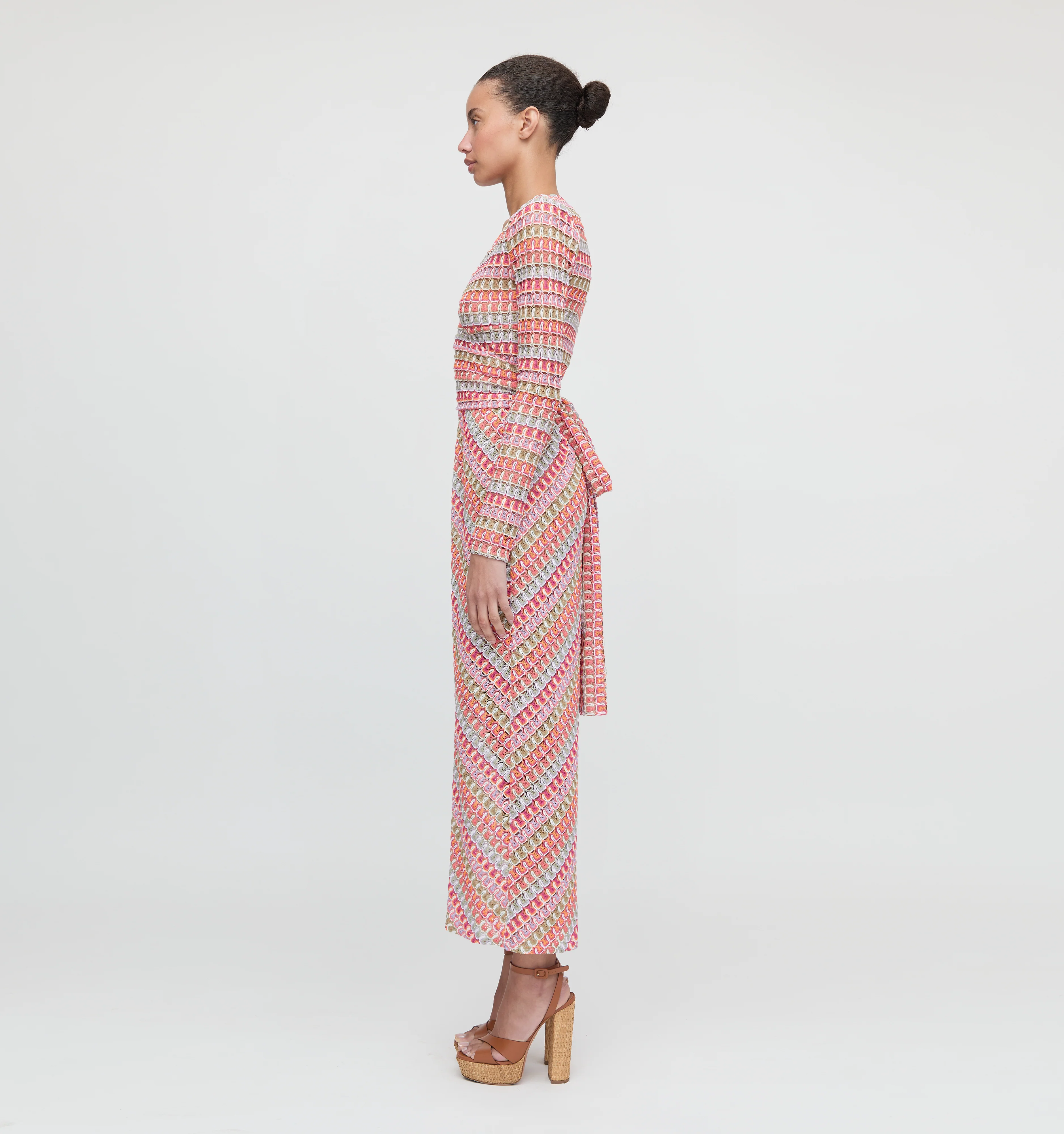 The Zoey Maxi Skirt - Pastel Crochet Knit