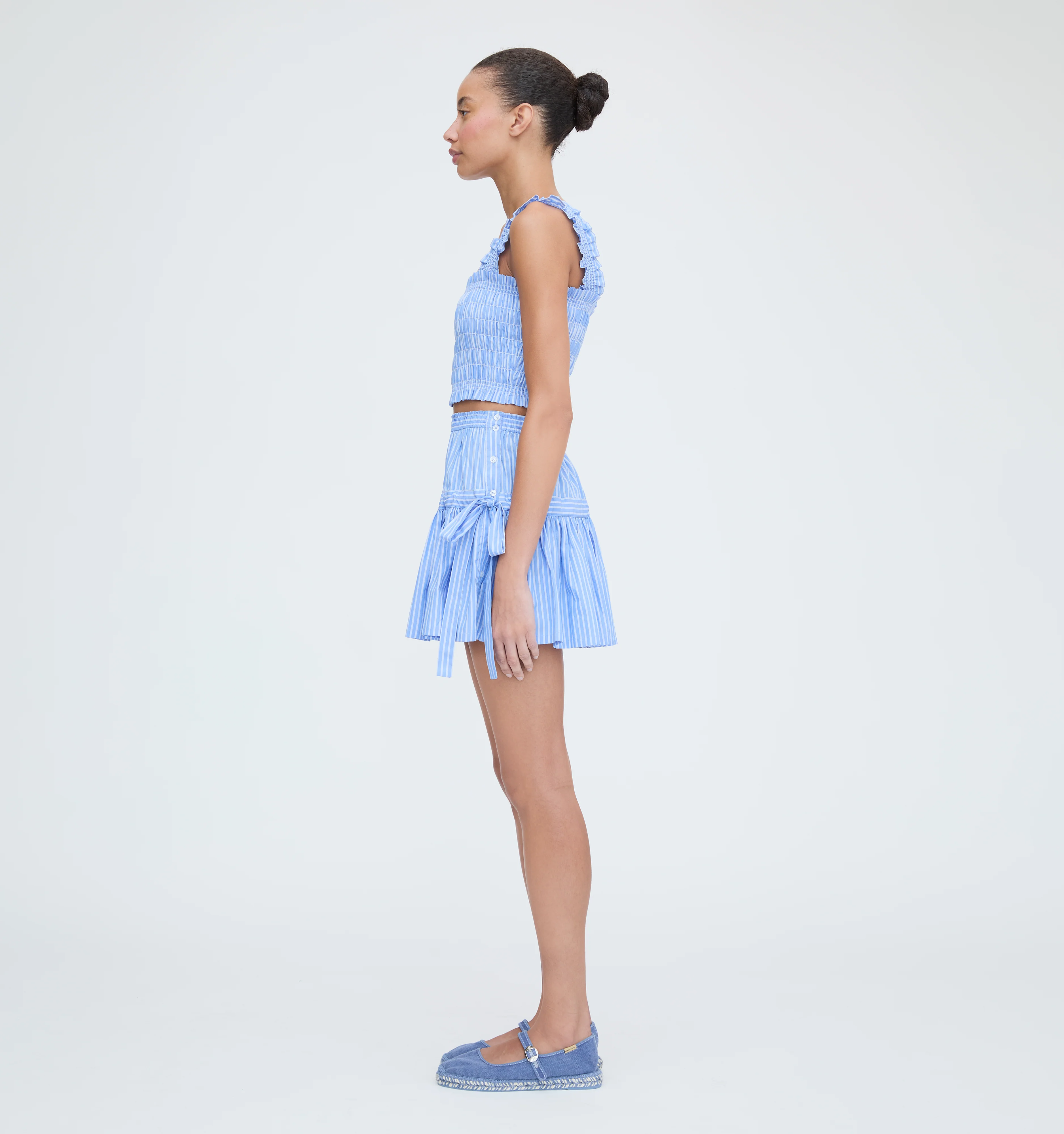 The Chelsea Skirt - Blue Stripe