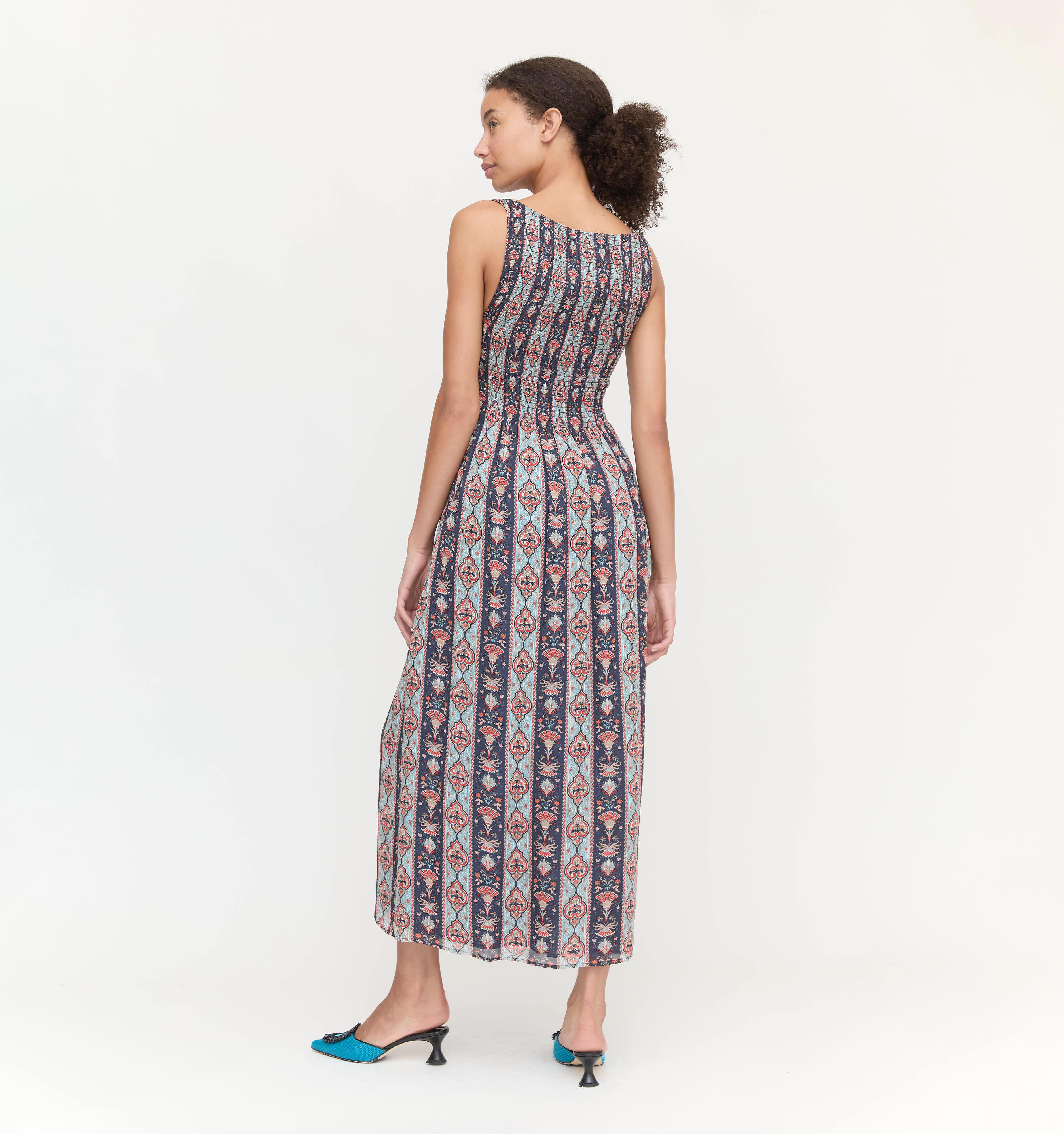 The Cosima Nap Dress - Navy Emma Stripe