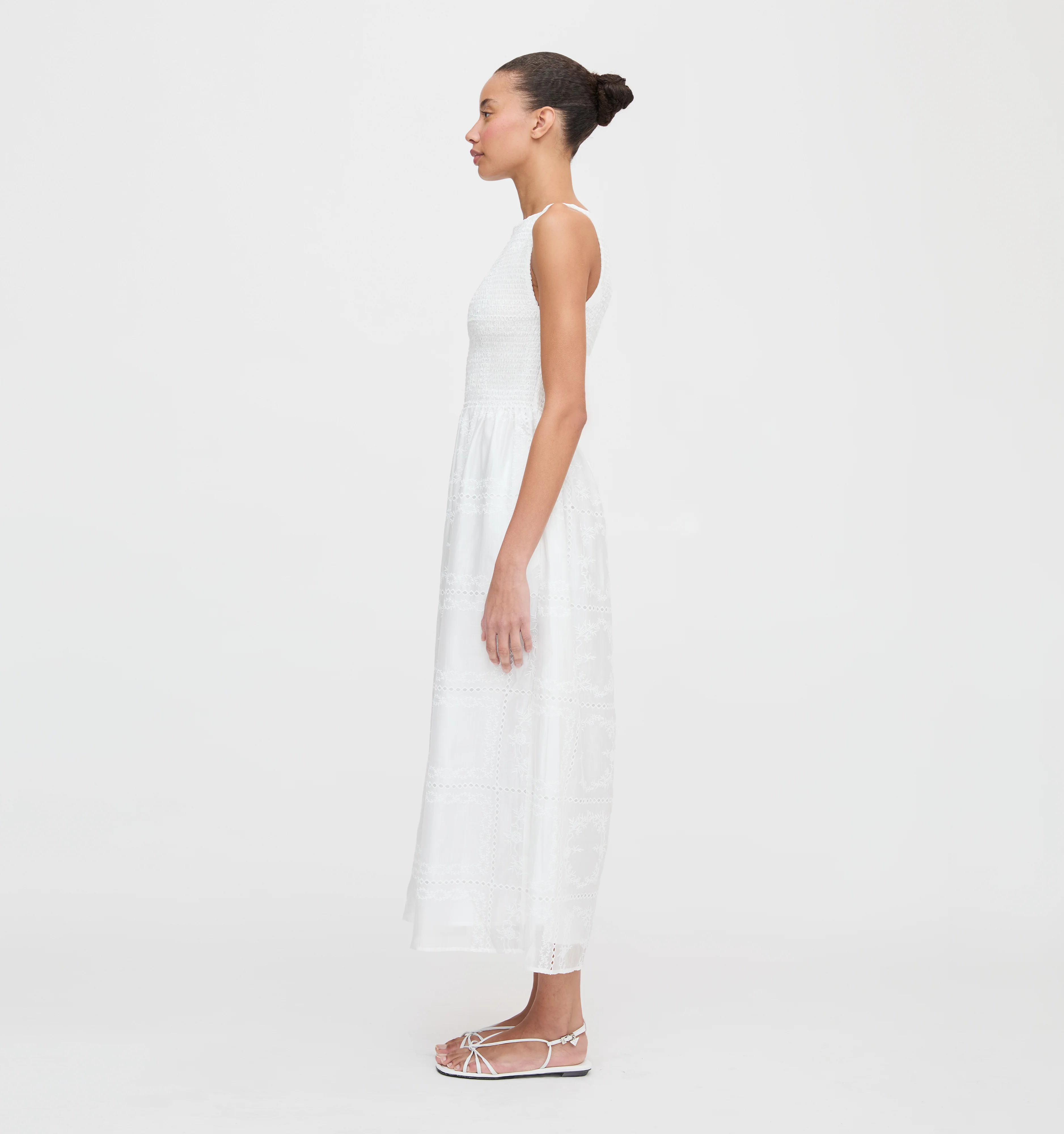 The Cosima Nap Dress - White Patchwork Organza