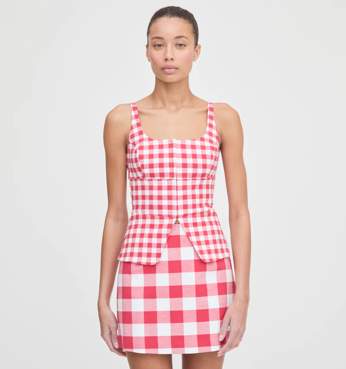 The Novia Top - Red Gingham