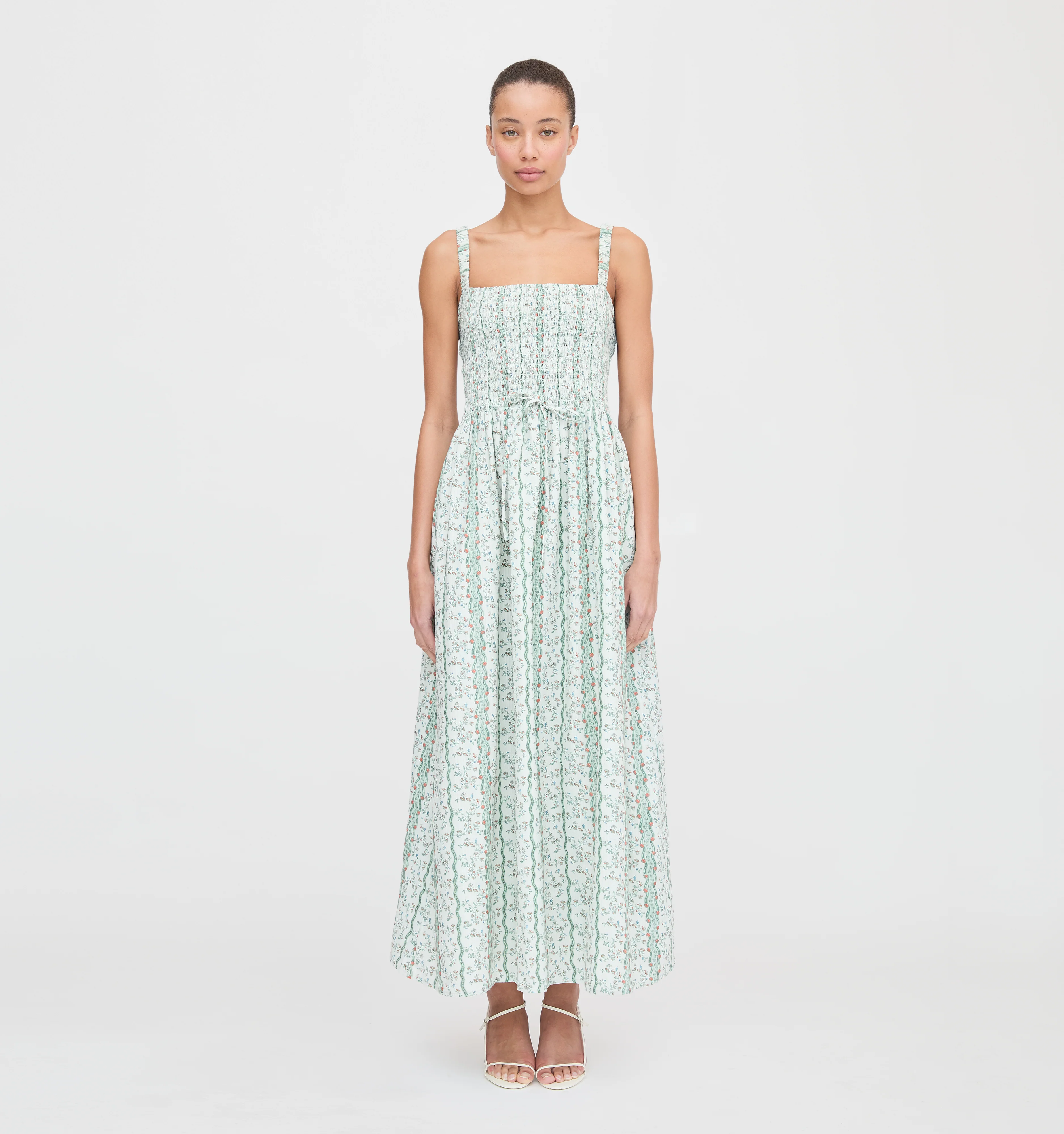 The Anita Nap Dress - Green Provence Floral