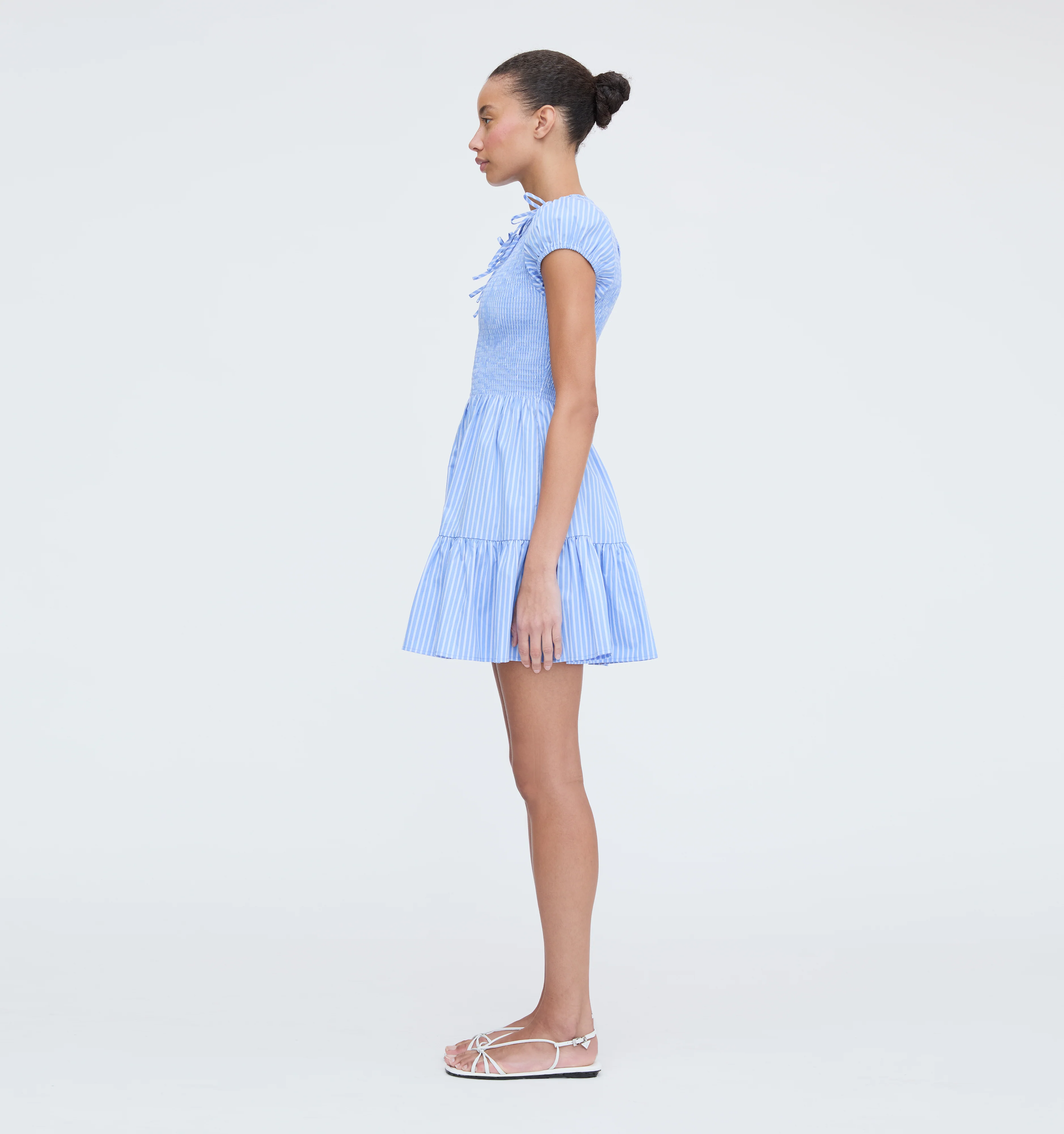 The Gia Mini Nap Dress - Blue Stripe