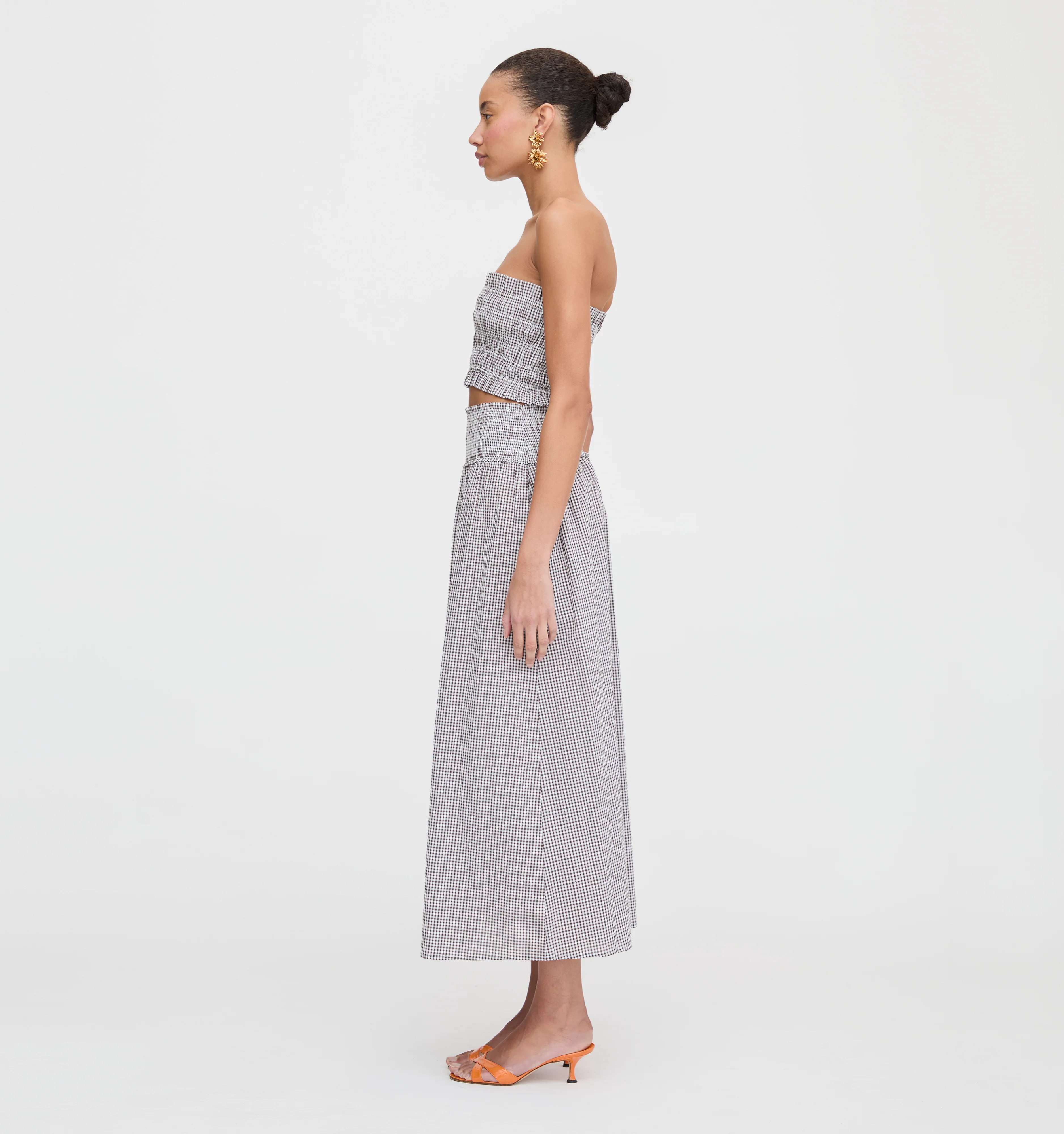 The Delphine Nap Skirt - Chocolate Gingham