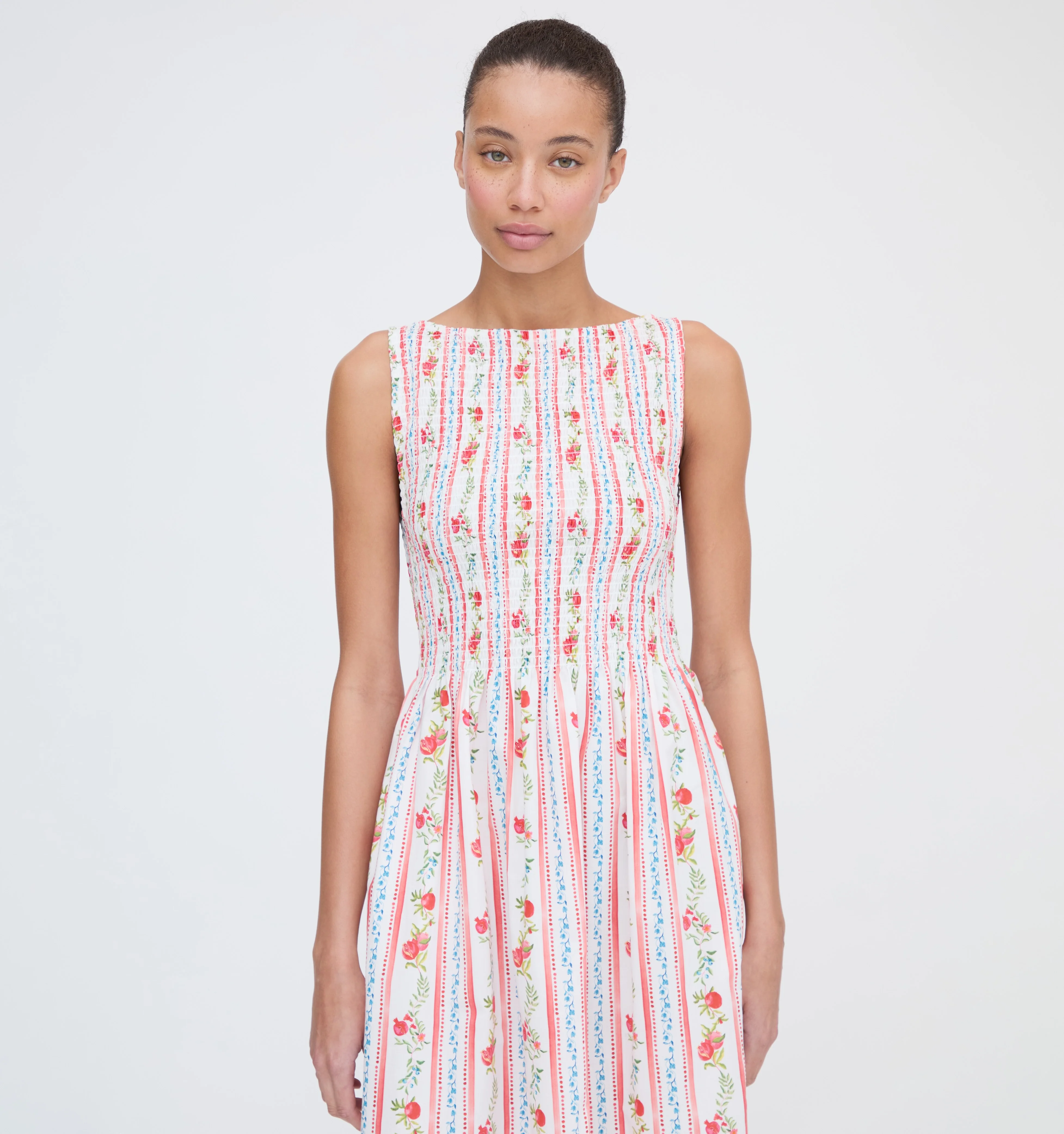 The Cosima Nap Dress - Pomegranate Stripe