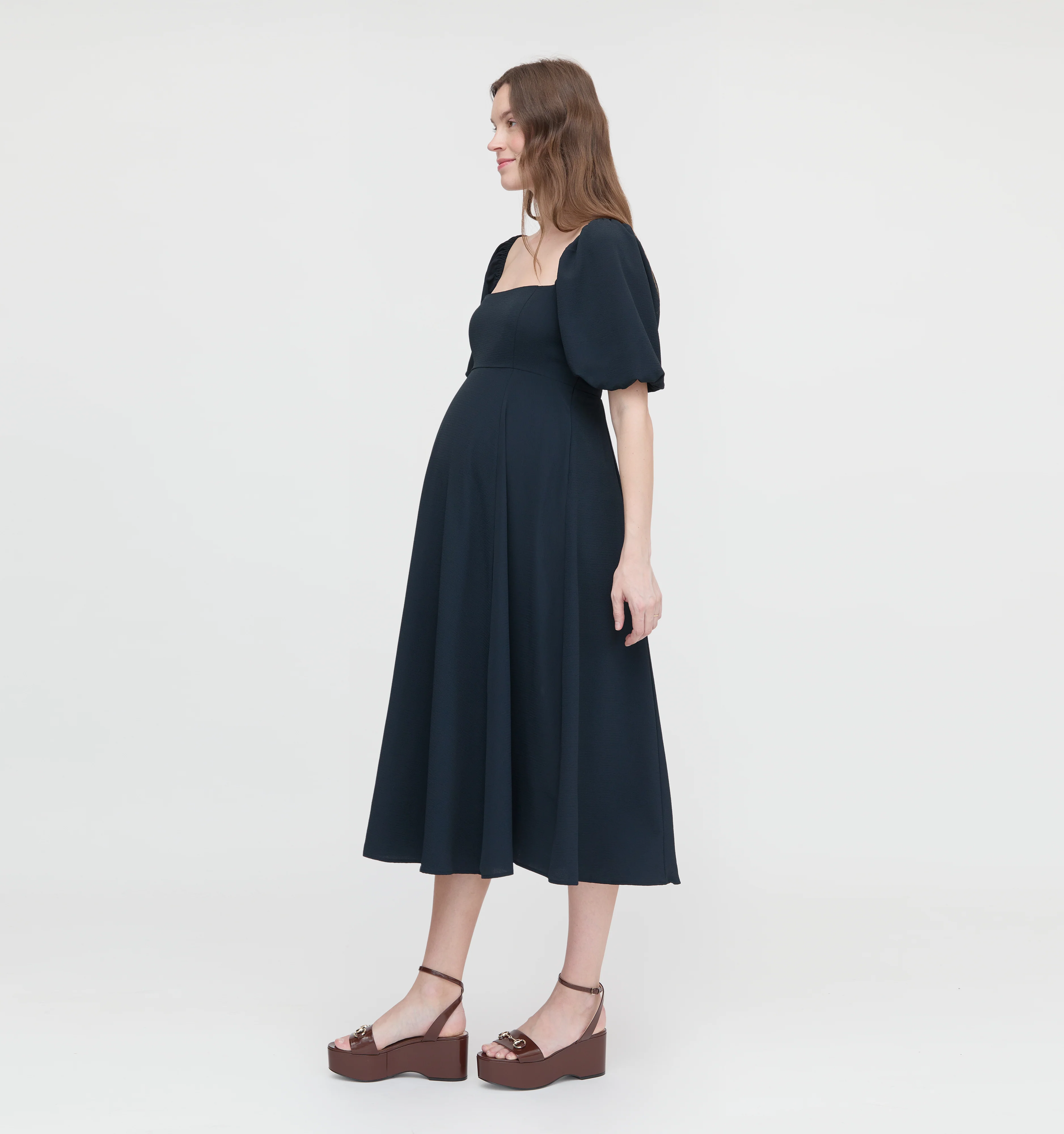 The Maternity Matilda Dress - Black Crepe
