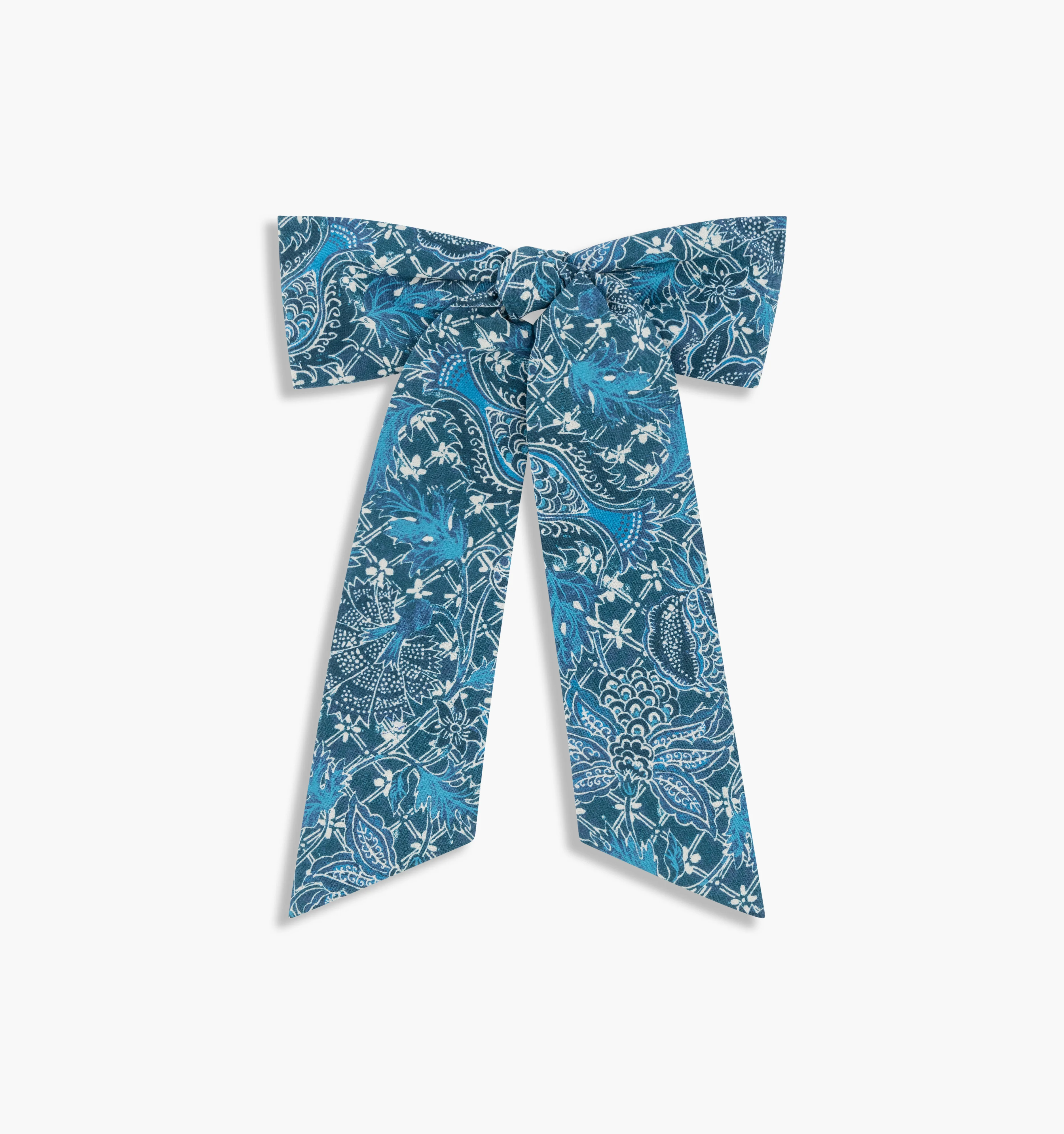 The Belle Bow - Navy Calico Trellis