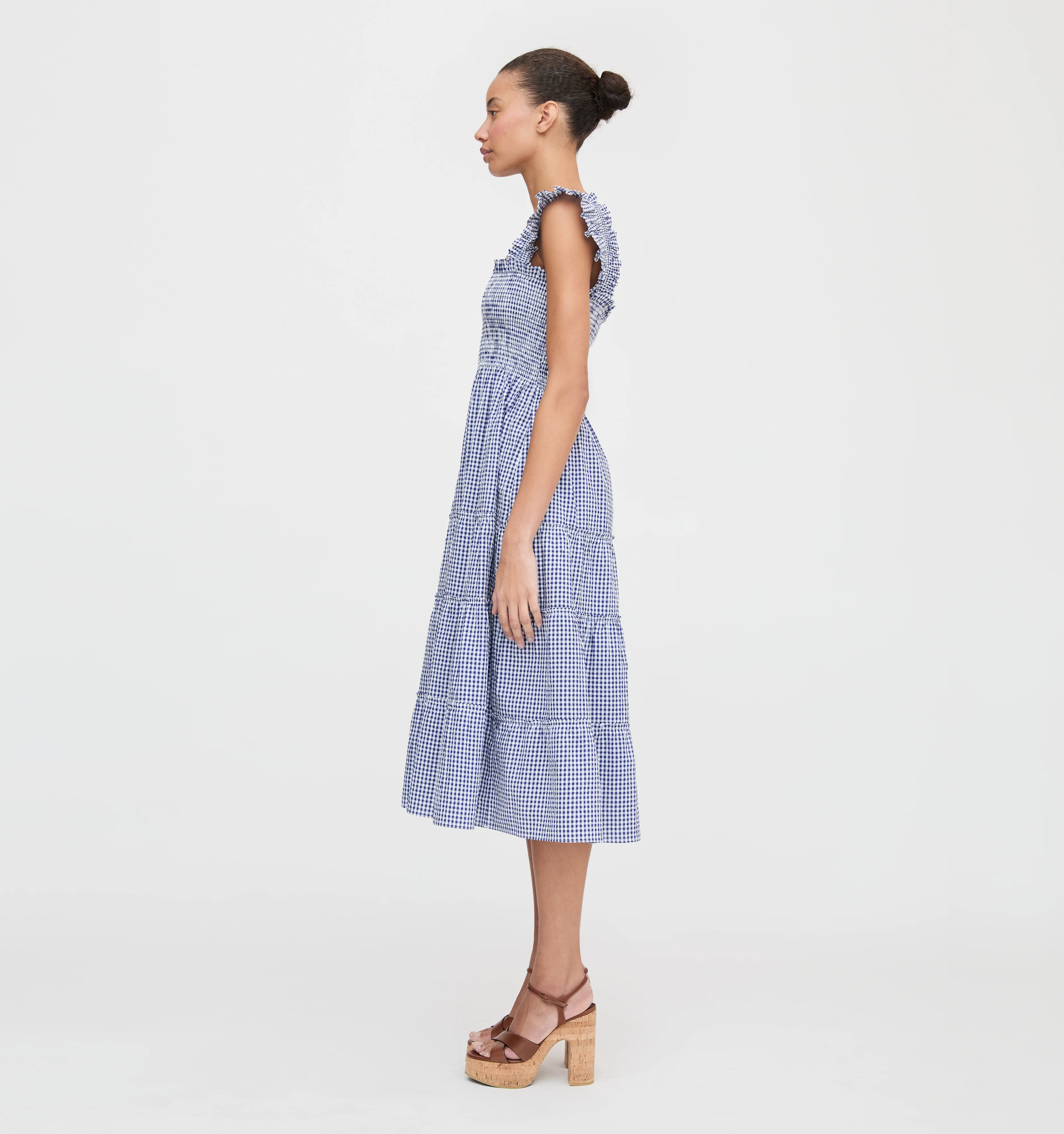 The Ellie Nap Dress - Navy Gingham