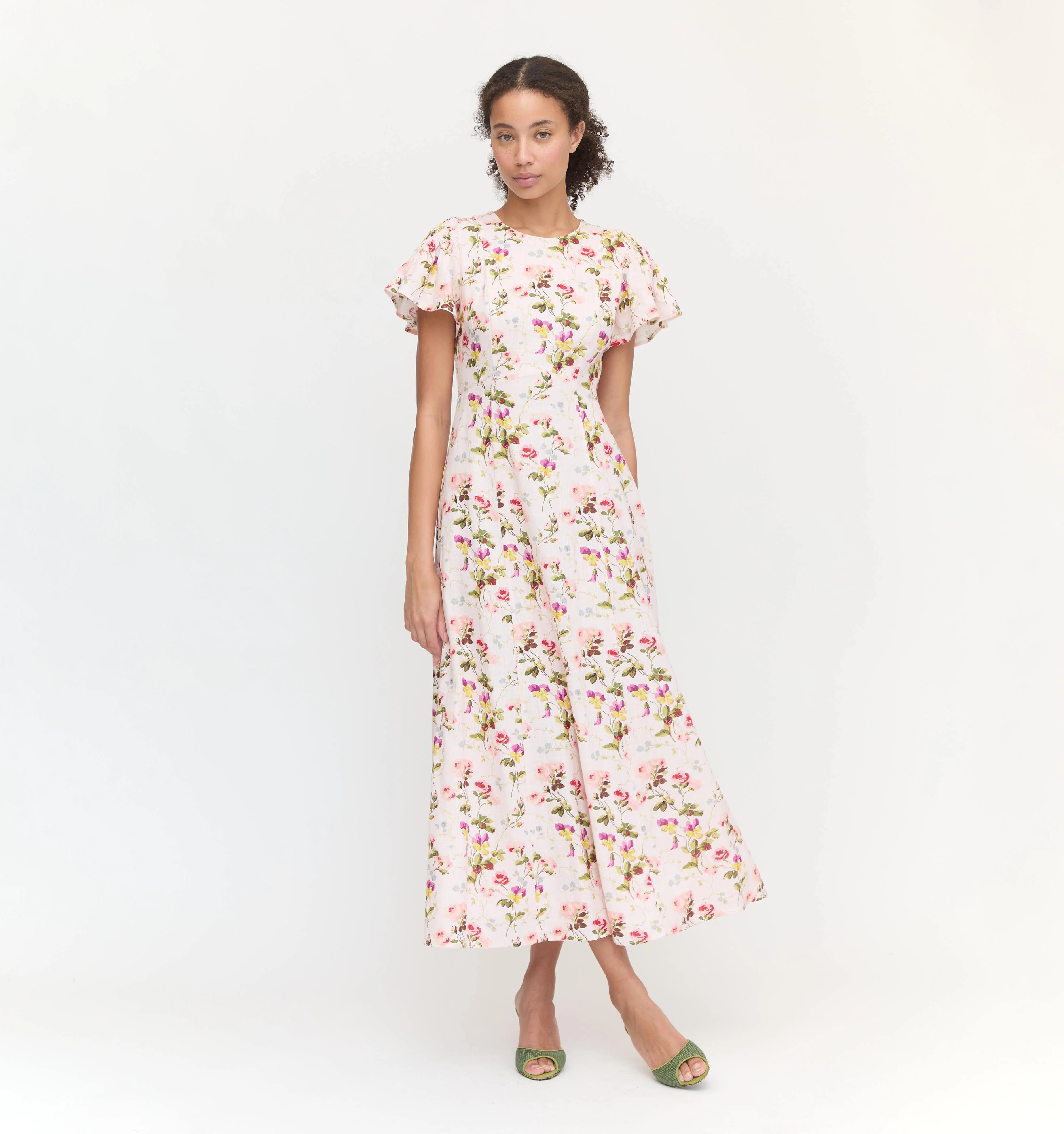 The Dominique Dress - Pink Bluebonnet