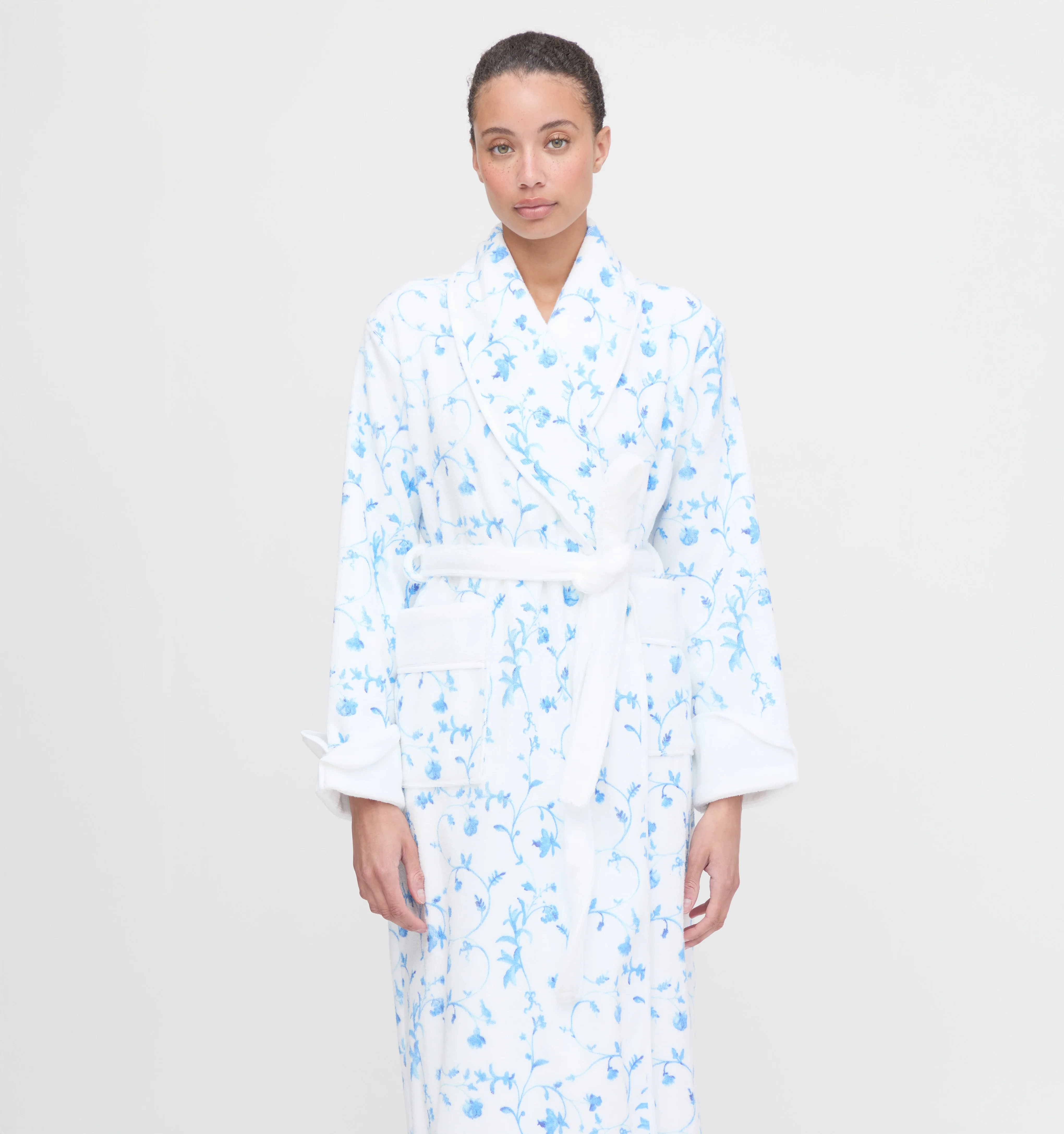 The Hotel Robe - Blue Botanical