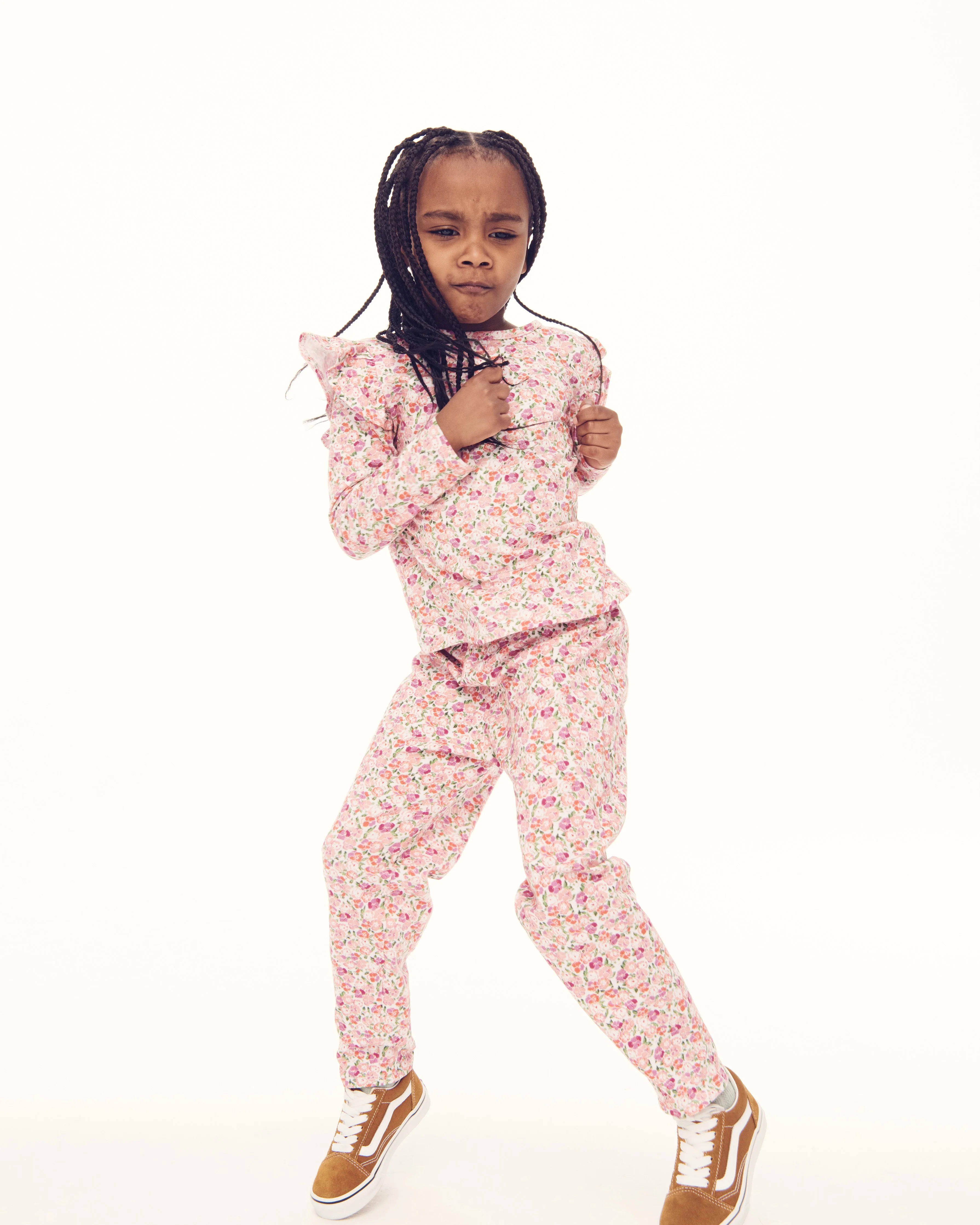 The Tiny Eleanor Legging Set - Pansy in Pink Multi