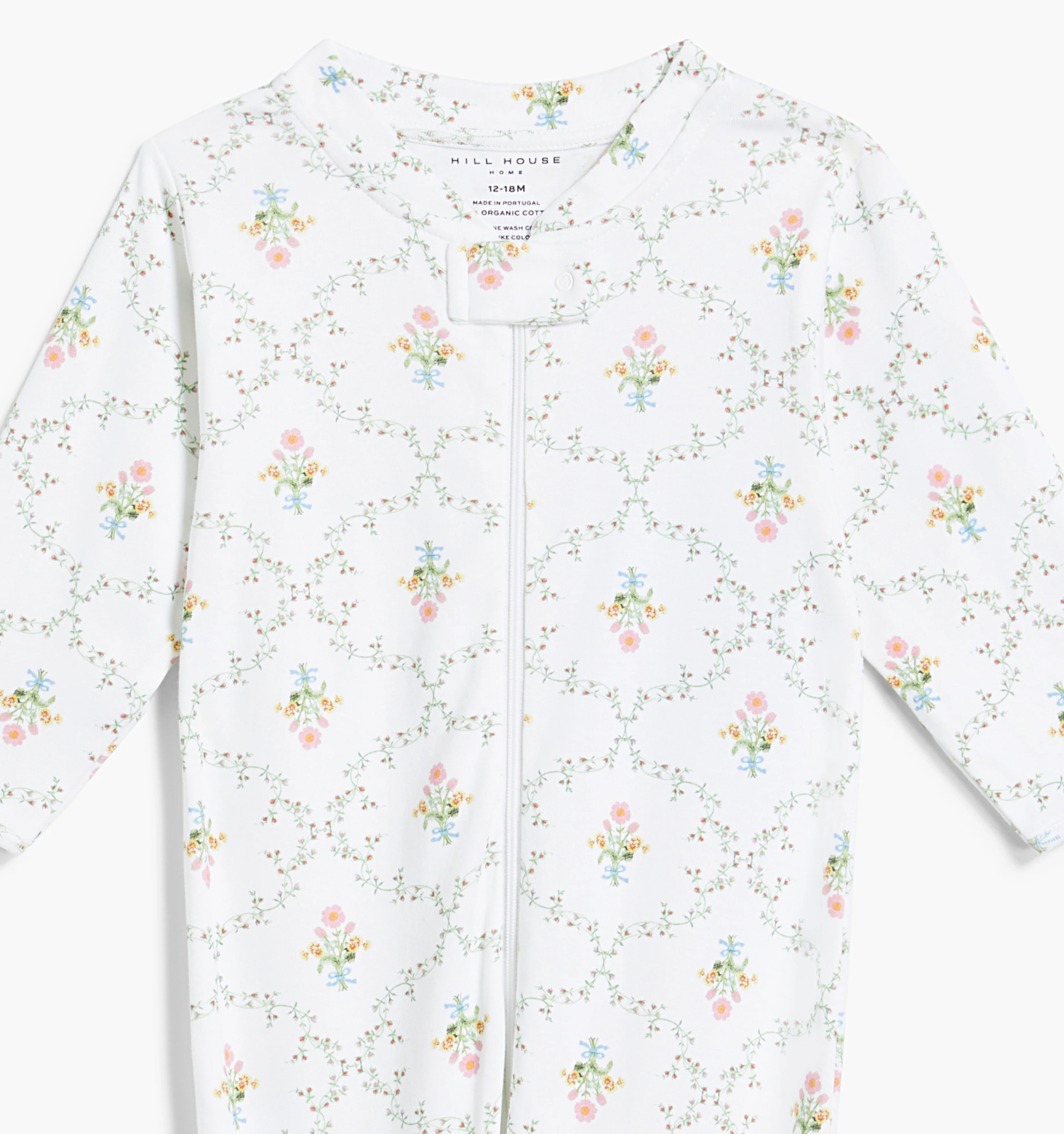 The Footie Pajama - Pastel Trellis