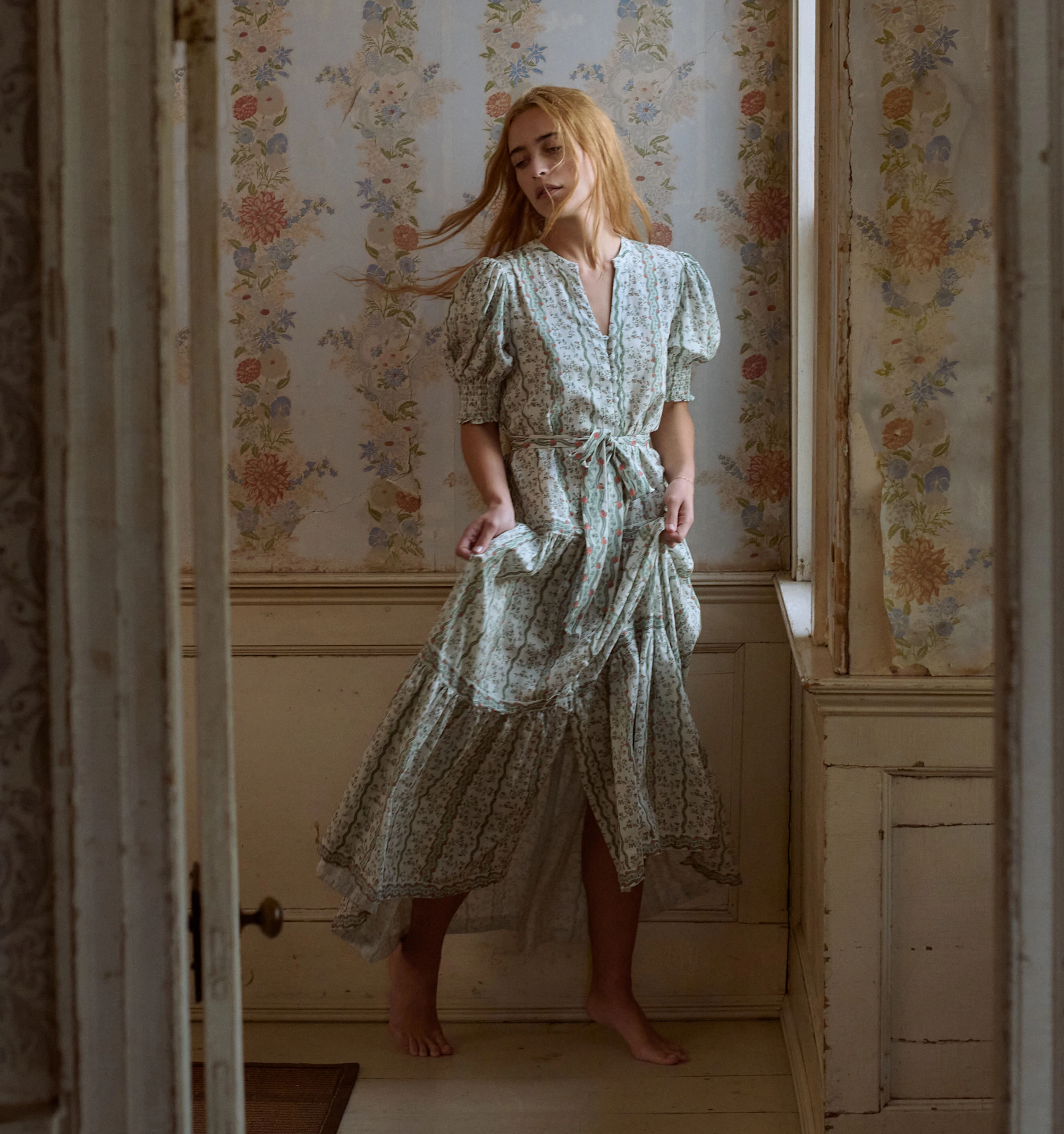 The Yara Dress - Green Provence Floral