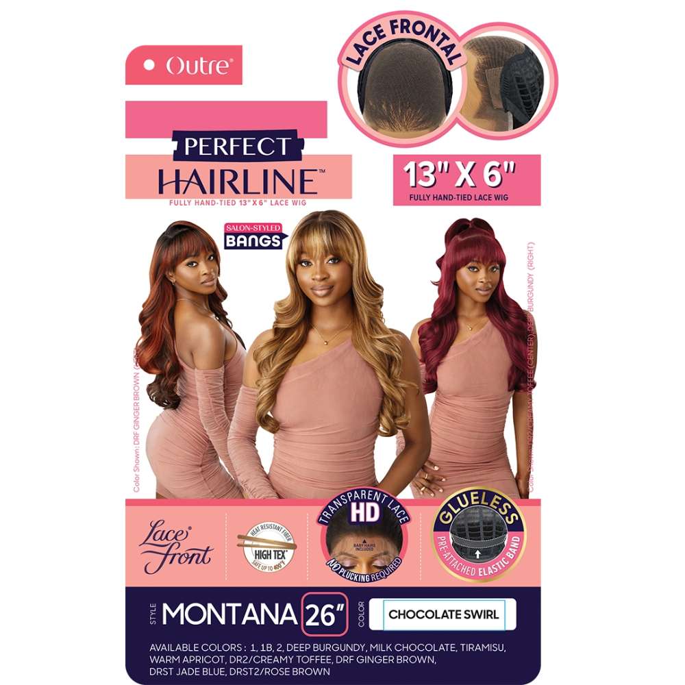 Outre Perfect Hairline Salon Styled Bangs 13X6 Lace Frontal Wig - Montana