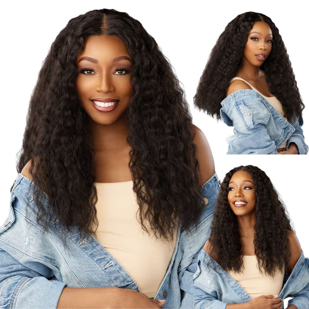 Sensationnel Kinky Edges Textured Lace Wig - Y-Part Kinky Braid Out 20