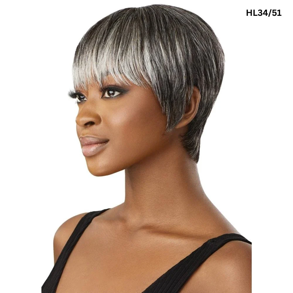 Outre Fab & Fly Gray Glamour Human Hair Wig - HH-Zaida