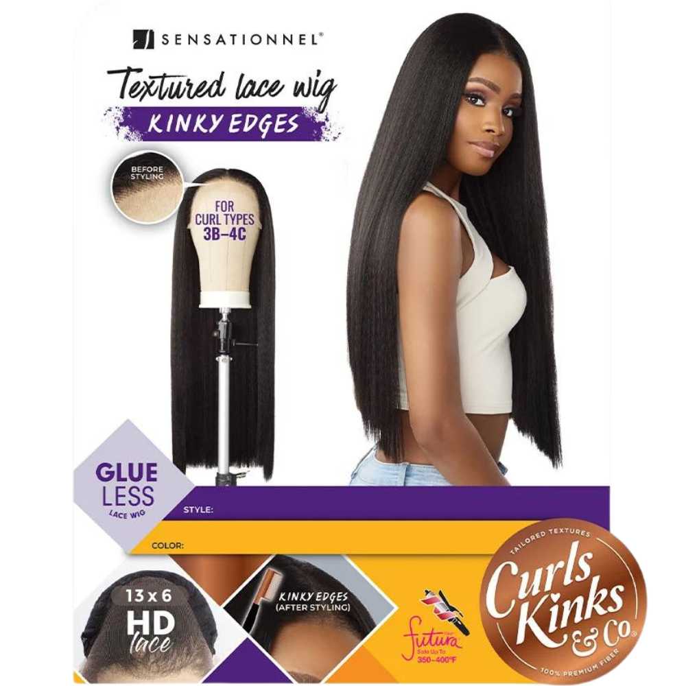 Sensationnel Kinky Edges 13x6 HD Lace Wig - Kinky Silk Pressed 26