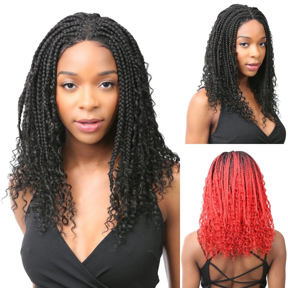 Nutique Illuze Synthetic 4x4 Lace Front Wig - Boho Box Deep 16