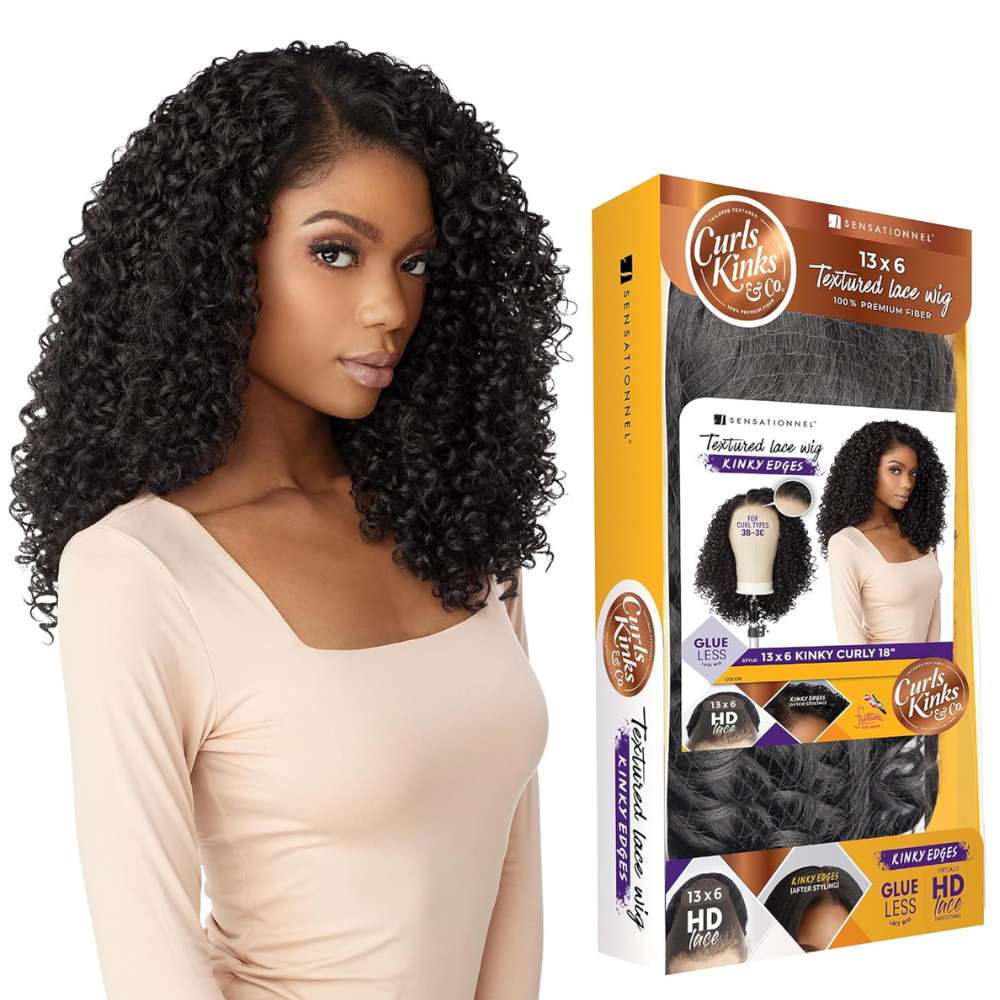 Sensationnel Kinky Edges 13x6 HD Lace Wig - Kinky Curly 18