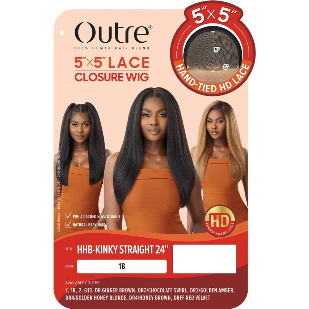 Outre 5x5 HD Lace Closure Wig - HHB-Kinky Straight 24