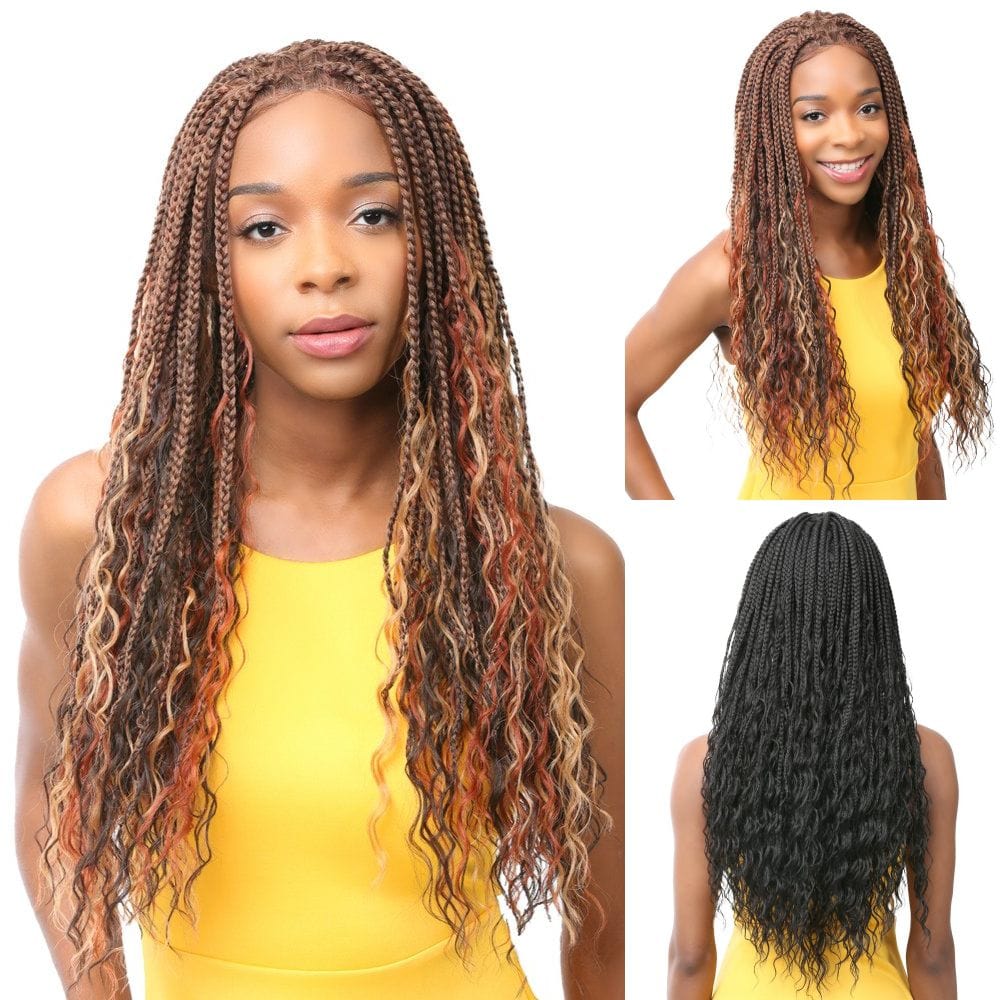 Nutique Illuze Synthetic 4x4 Lace Front Wig - Boho Box Deep 26