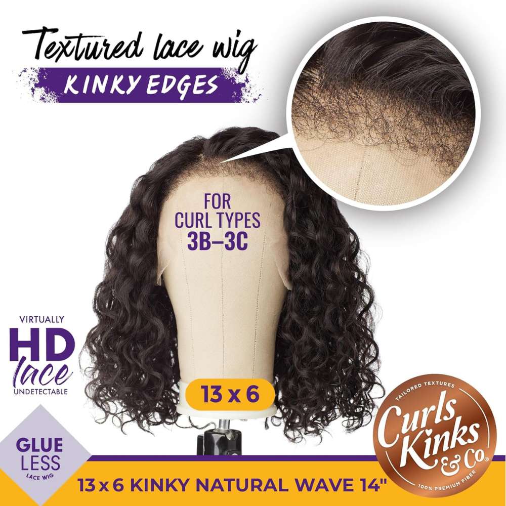 Sensationnel Kinky Edges 13x6 HD Lace Wig - Kinky Natural Wave 14