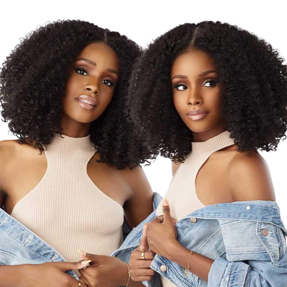 Sensationnel Kinky Edges Textured Lace Wig - Y-Part Kinky Zigzag Curls 14