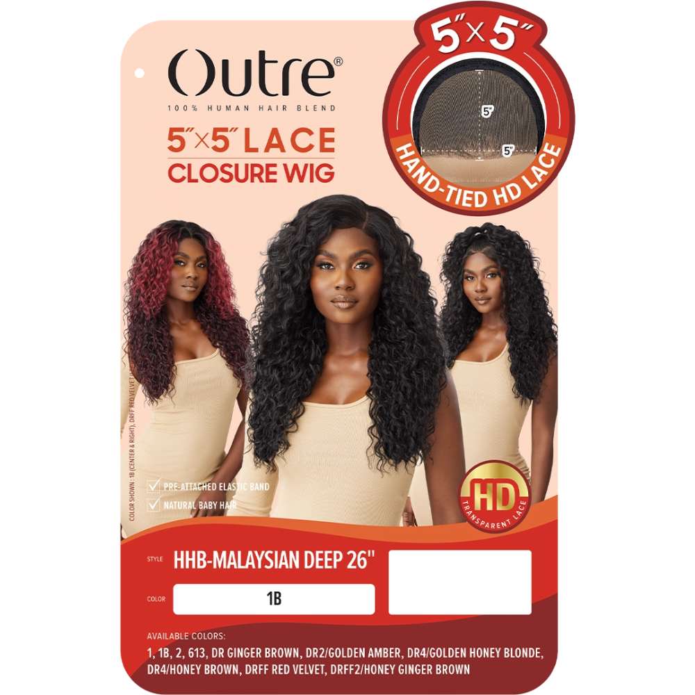 Outre 5x5 HD Lace Closure Wig - HHB-Malaysian Deep 26