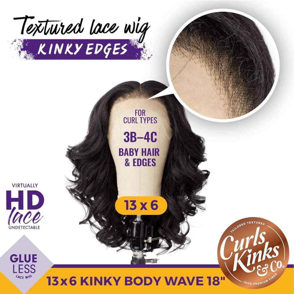 Sensationnel Kinky Edges 13x6 HD Lace Wig - Kinky Body Wave 18