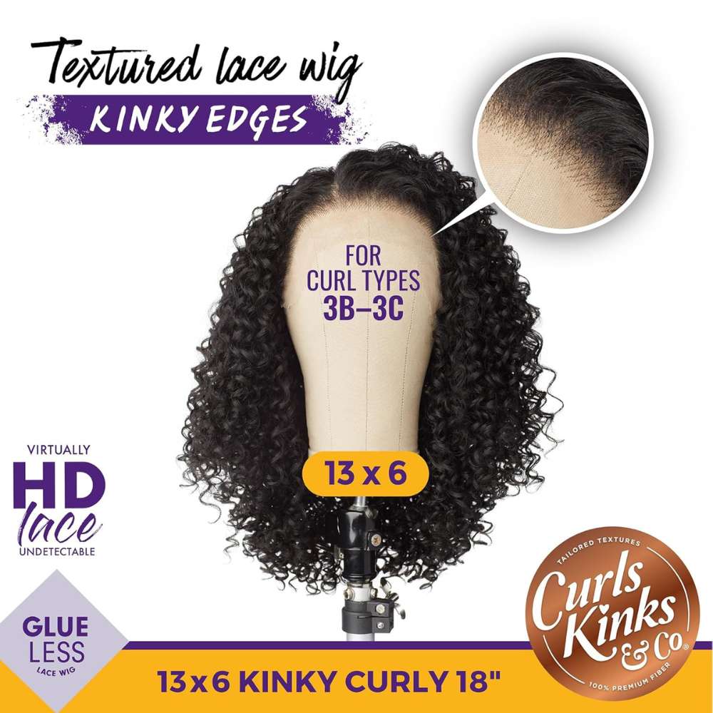 Sensationnel Kinky Edges 13x6 HD Lace Wig - Kinky Curly 18