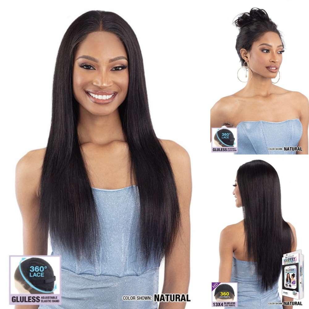 Shake-N-Go Glossy 100% Virgin Remy Hair 360 Lace Frontal Wig - Straight 24