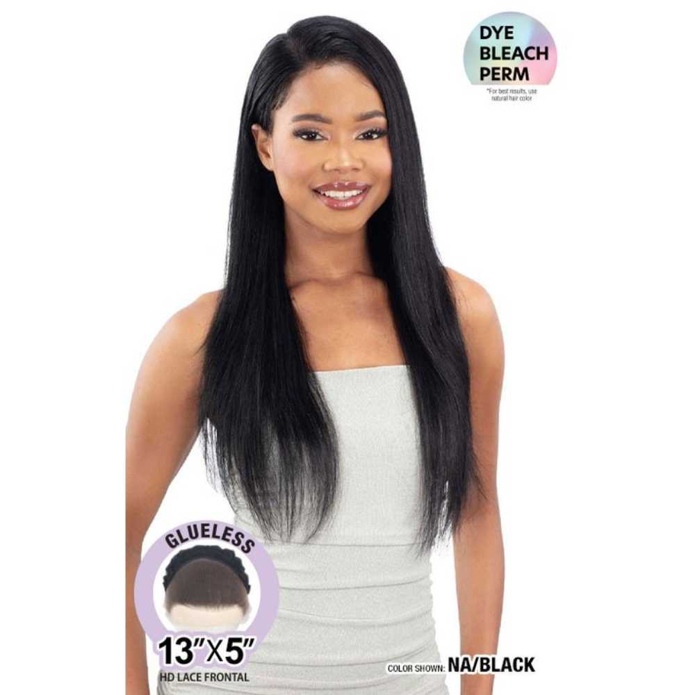 Shake-N-Go Glossy Human Hair Glueless Lace Frontal Wig - Straight 26