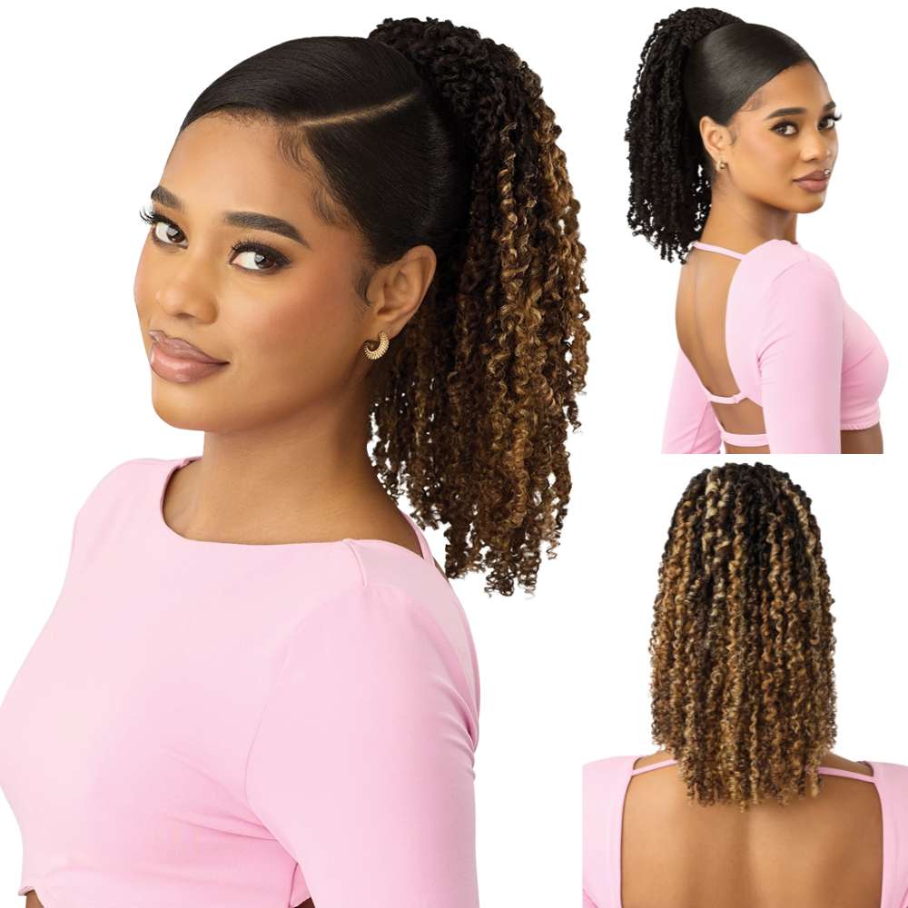 Outre Pretty Quick Synthetic Drawstring Ponytail - Yanki Curl 14