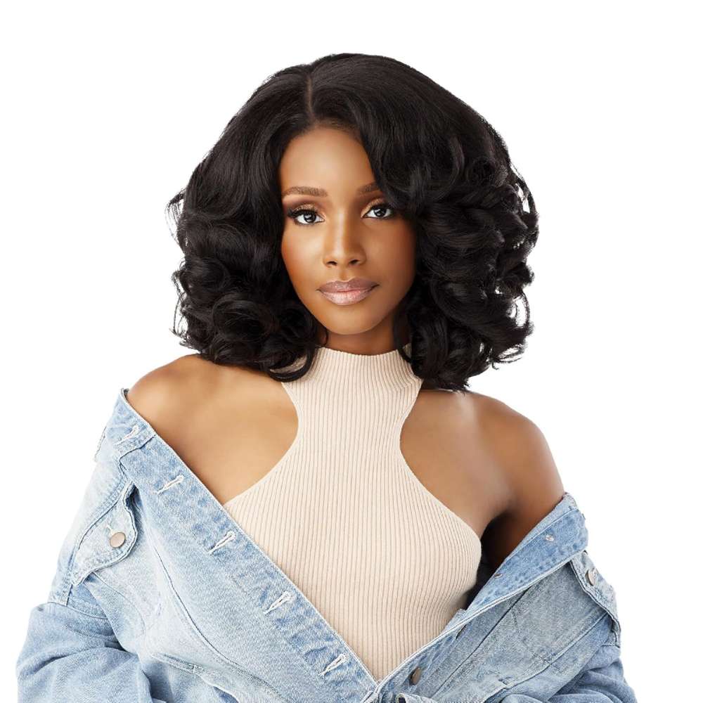Sensationnel Kinky Edges Textured Lace Wig - Y-Part Kinky Volume Curl 14