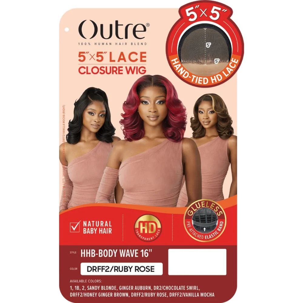 Outre 5x5 HD Lace Closure Wig - HHB-Body Wave 16